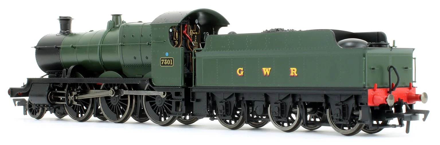 4S-043-003 GWR Mogul 2-6-0 Locomotive Green with GWR & BR Smoke Box Number Plate #7301 - Image 5