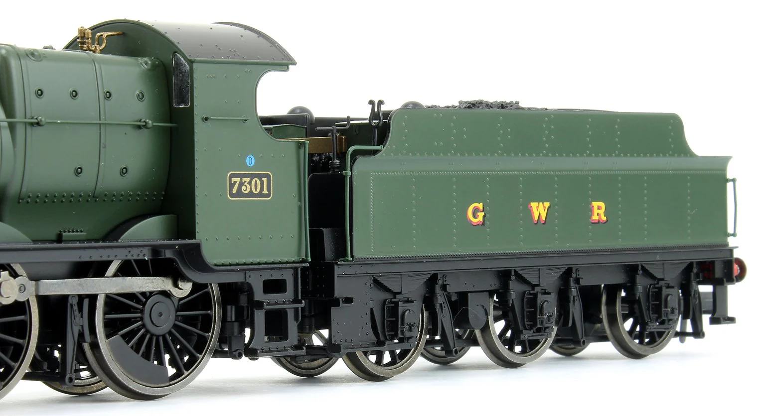4S-043-003 GWR Mogul 2-6-0 Locomotive Green with GWR & BR Smoke Box Number Plate #7301 - Image 7