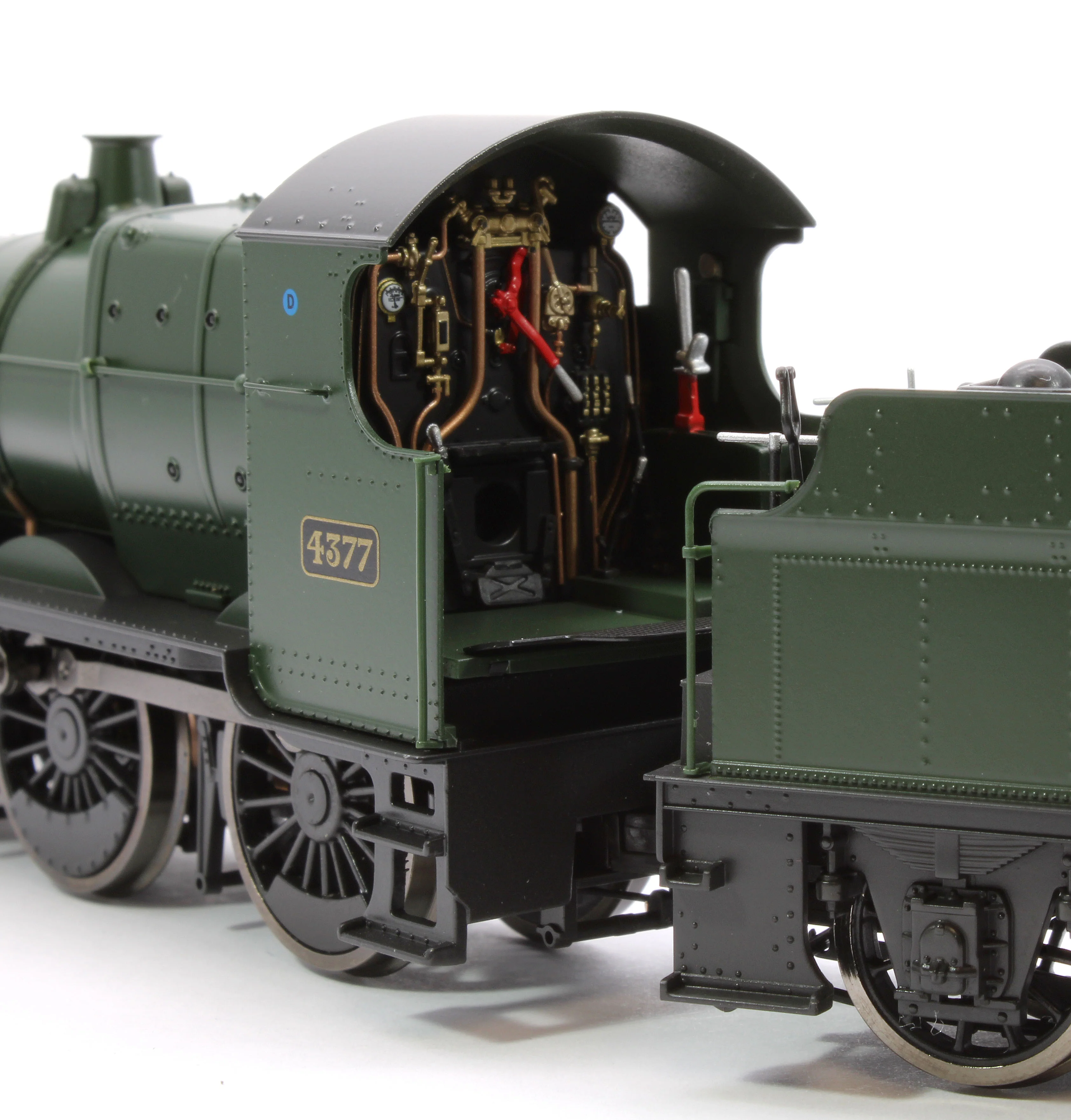 4S-043-011 GWR 43xx 2-6-0 Mogul 4377 GWR Shirt Button Steam Locomotive - Image 8
