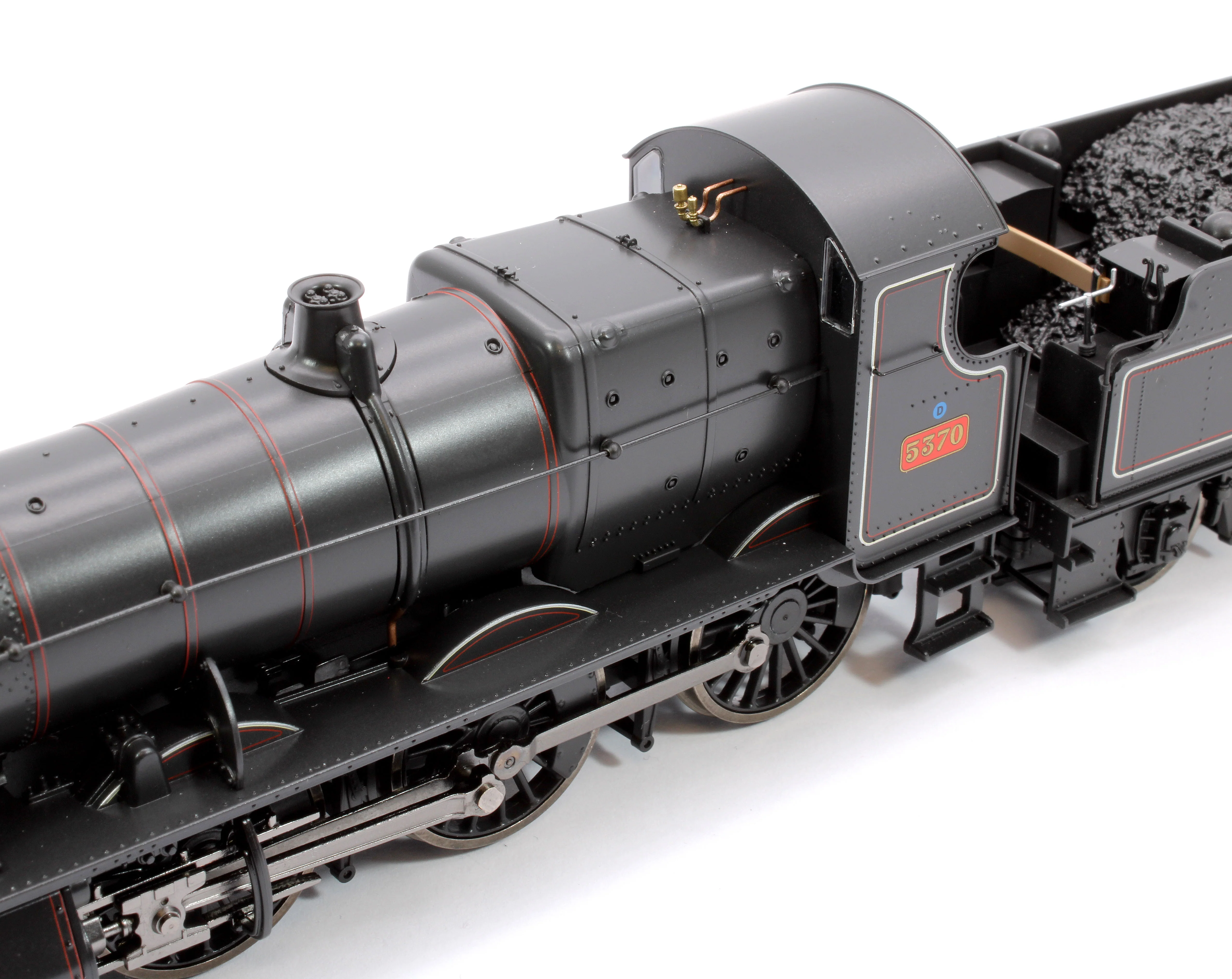 4S-043-013D GWR 43xx 2-6-0 Mogul 5370 BR Lined Black Early Crest Steam Locomotive - DCC Fitted - Image 12