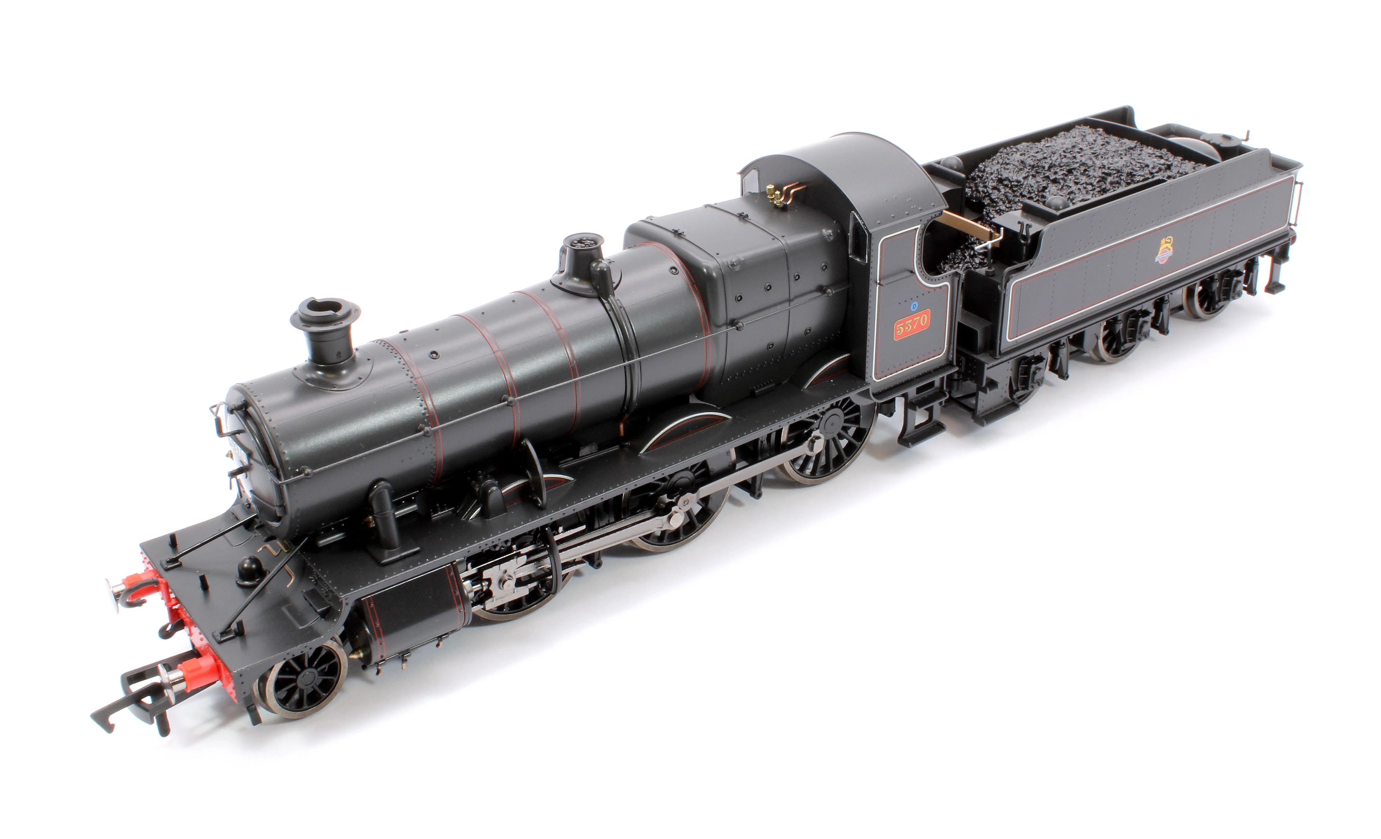 4S-043-013D GWR 43xx 2-6-0 Mogul 5370 BR Lined Black Early Crest Steam Locomotive - DCC Fitted - Image 13