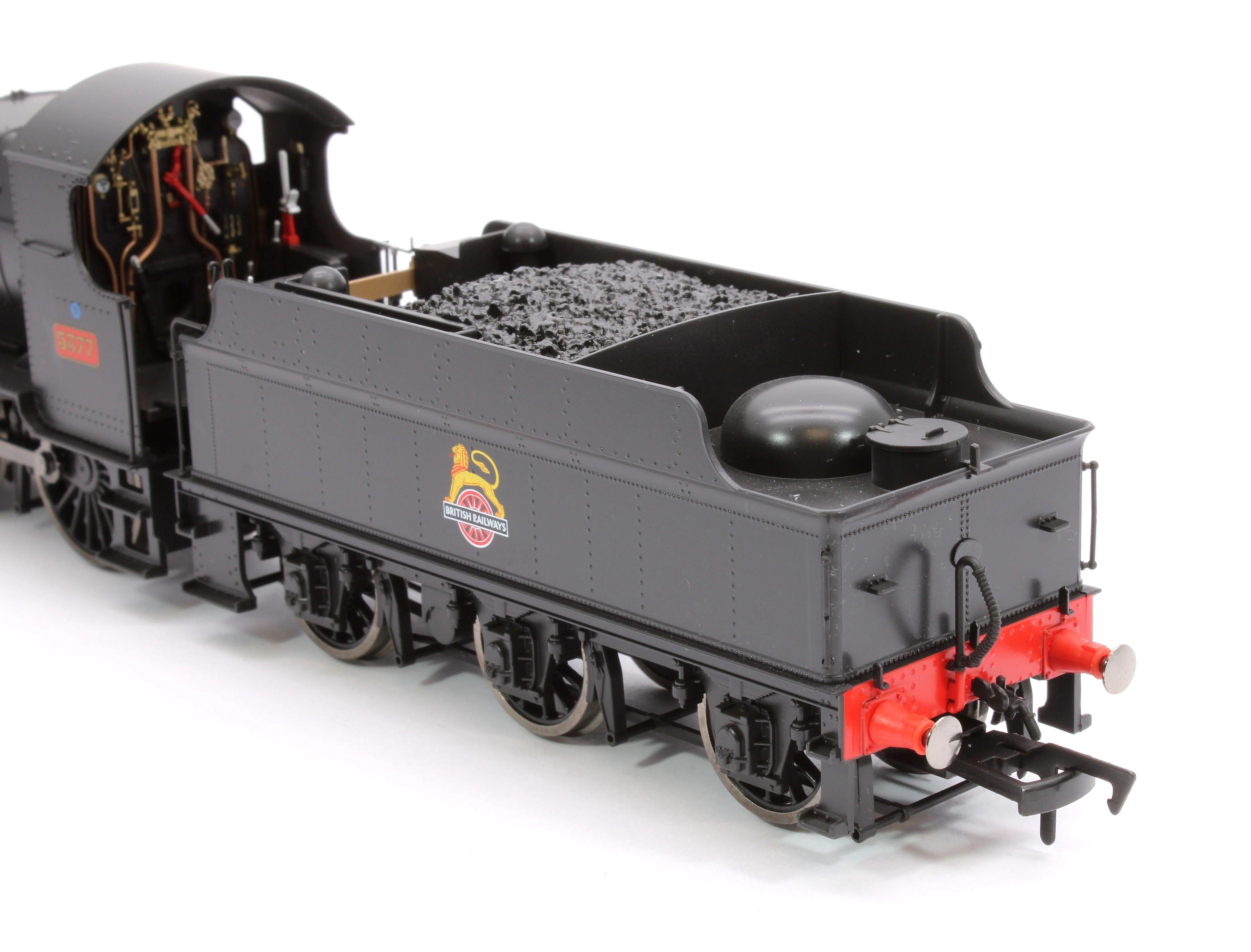 4S-043-014 GWR 43xx 2-6-0 Mogul 5377 BR Black Early Crest Steam Locomotive - Image 10