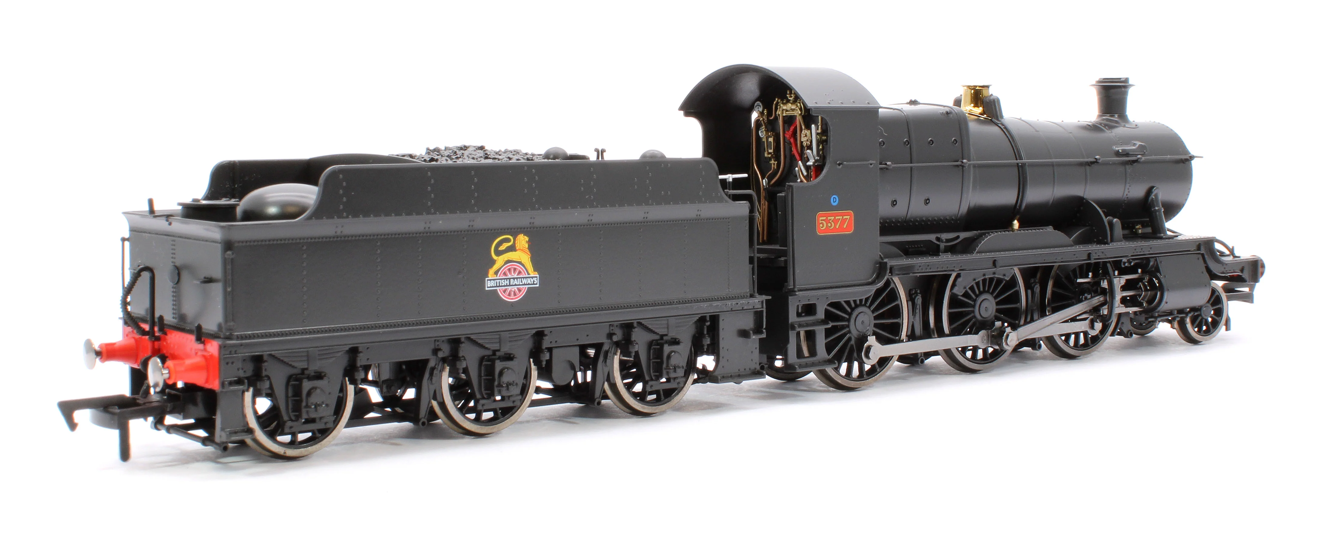 4S-043-014D GWR 43xx 2-6-0 Mogul 5377 BR Black Early Crest Steam Locomotive - DCC Fitted - Image 3