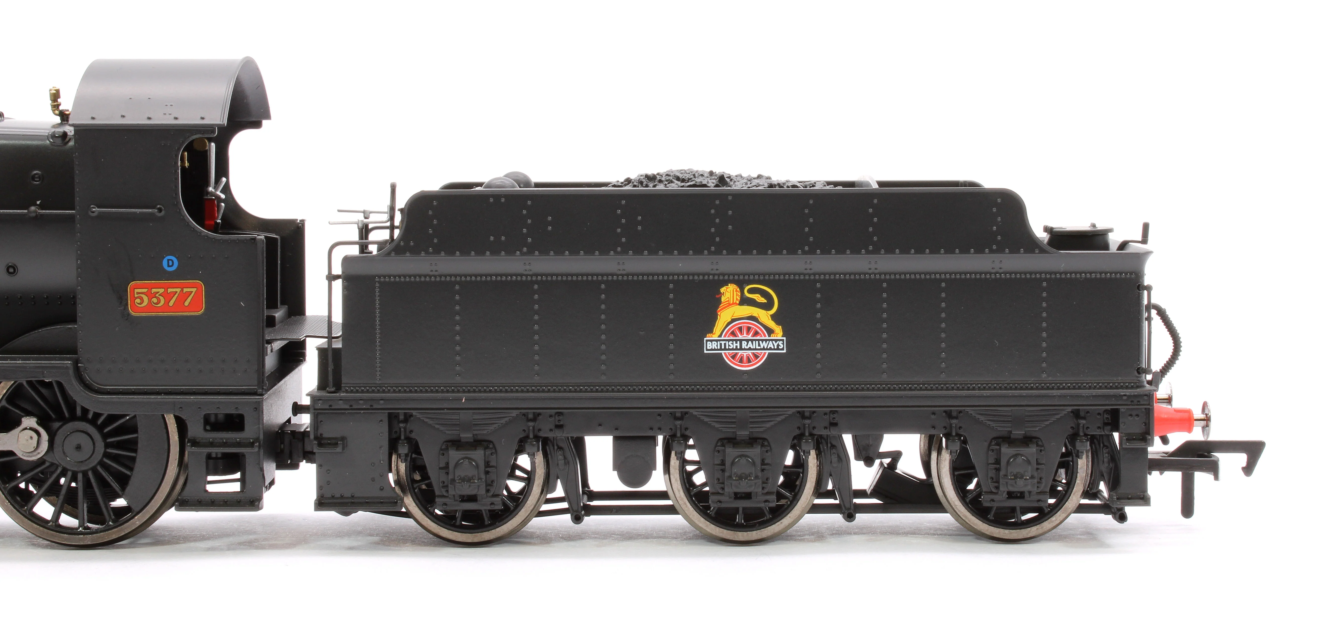 4S-043-014D GWR 43xx 2-6-0 Mogul 5377 BR Black Early Crest Steam Locomotive - DCC Fitted - Image 7
