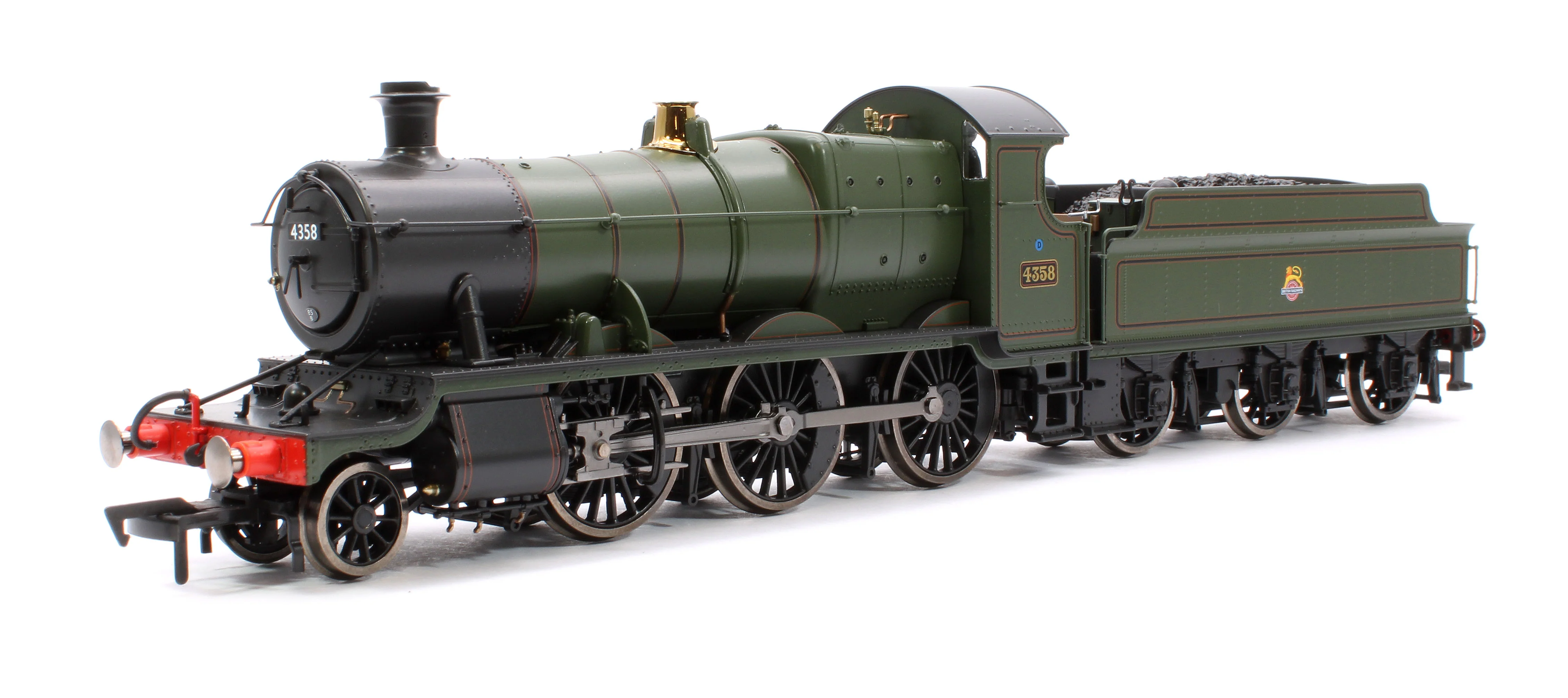 4S-043-015 GWR 43xx 2-6-0 Mogul 4358 BR Lined Green Early Crest Steam Locomotive