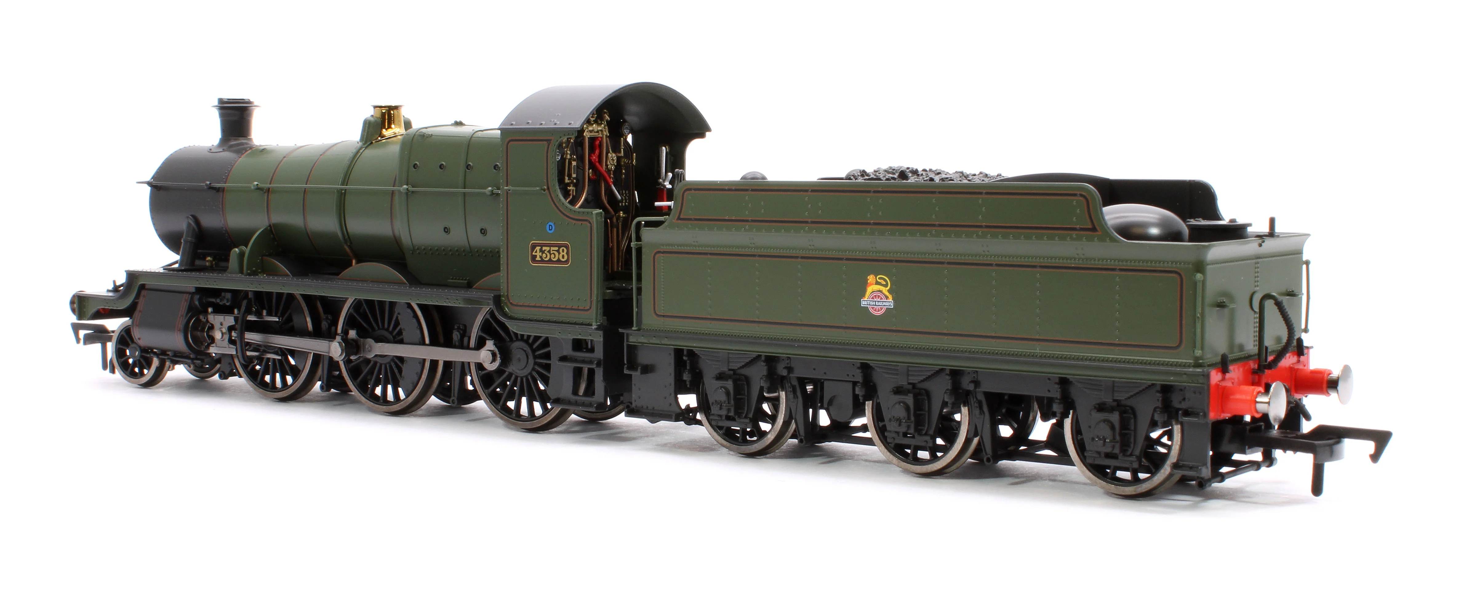 4S-043-015 GWR 43xx 2-6-0 Mogul 4358 BR Lined Green Early Crest Steam Locomotive - Image 2
