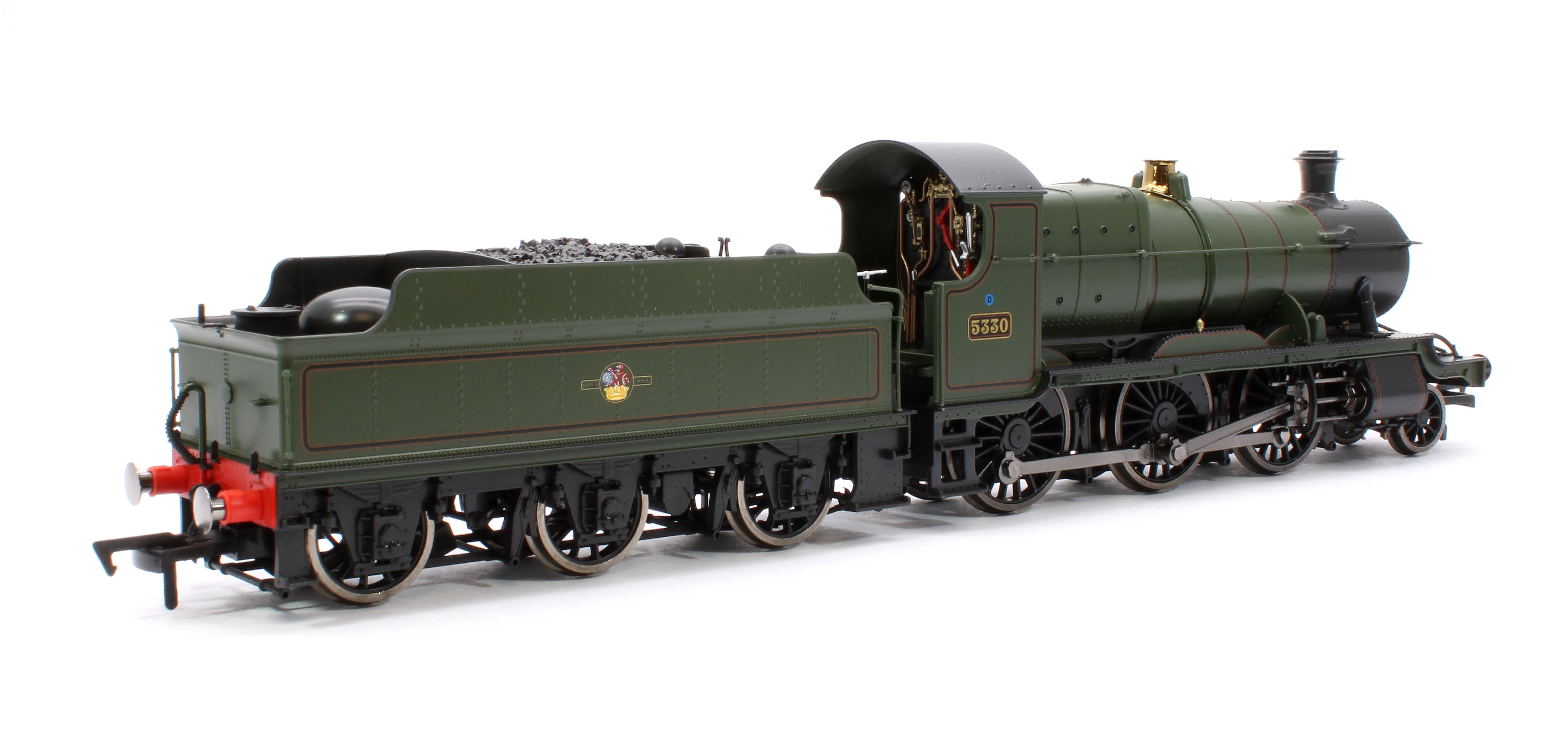 4S-043-016D GWR 43xx 2-6-0 Mogul 5330 BR Lined Green Late Crest Steam Locomotive - DCC Fitted - Image 3