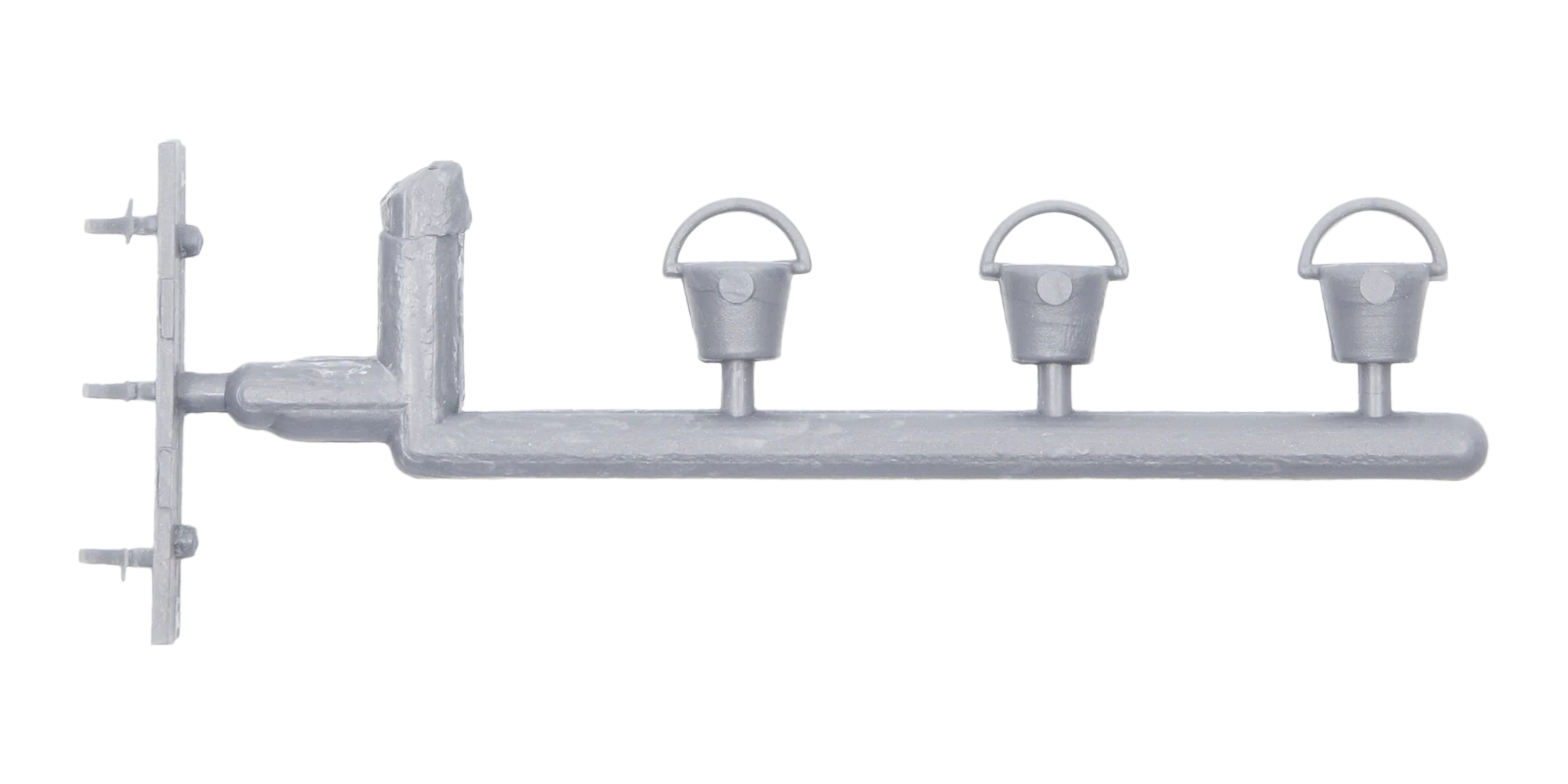 7C-004-003 Kitmaster Genesis - 3 x Fire Buckets & Rack - Image 2