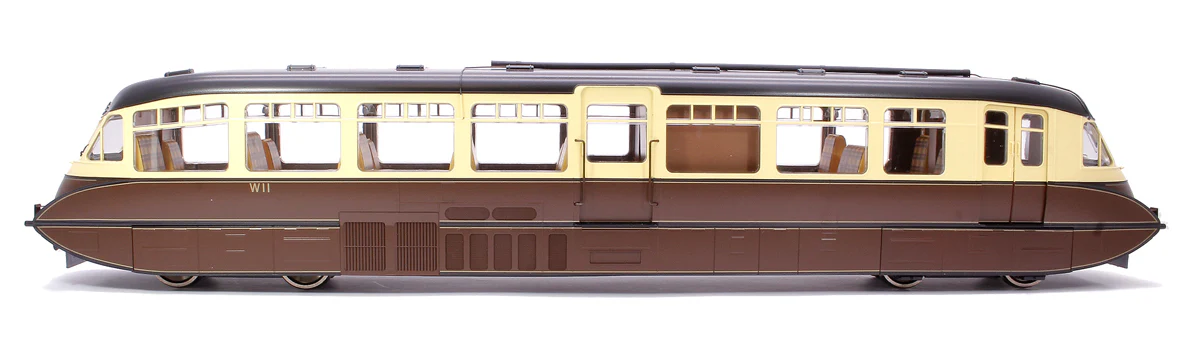 7D-011-004 Streamlined Railcar W11 BR Lined Chocolate & Cream Diesel Locomotive - Image 2