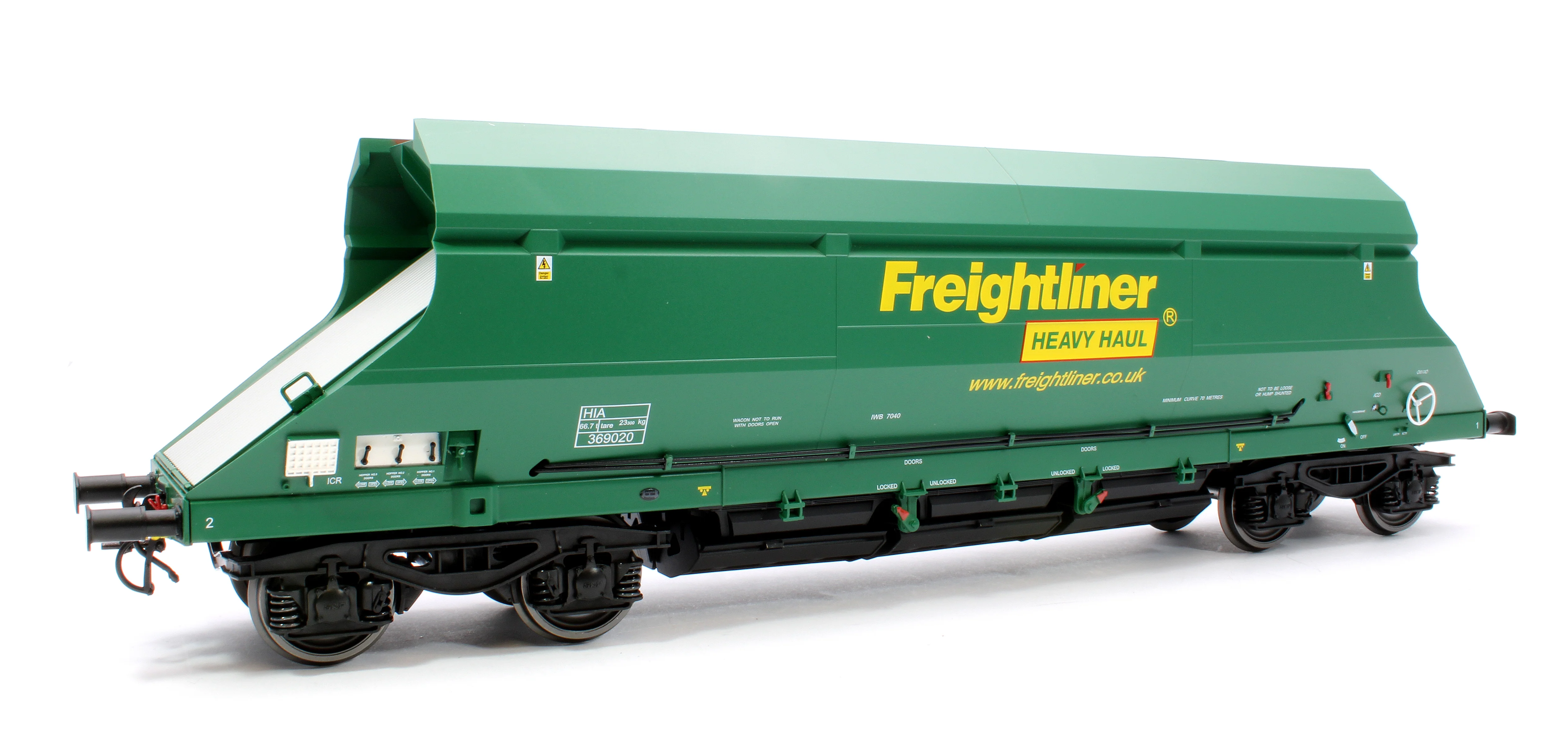 7F-026-006 HIA Freightliner Green Heavy Haul Limestone Hopper 369020