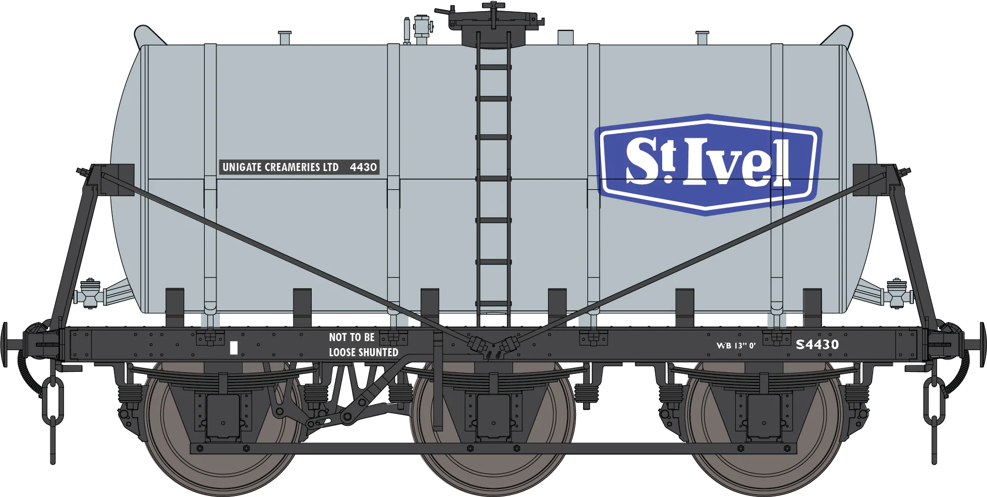 7F-031-012 6 Wheel Milk Tanker Unigate Creameries / St Ivel S4430