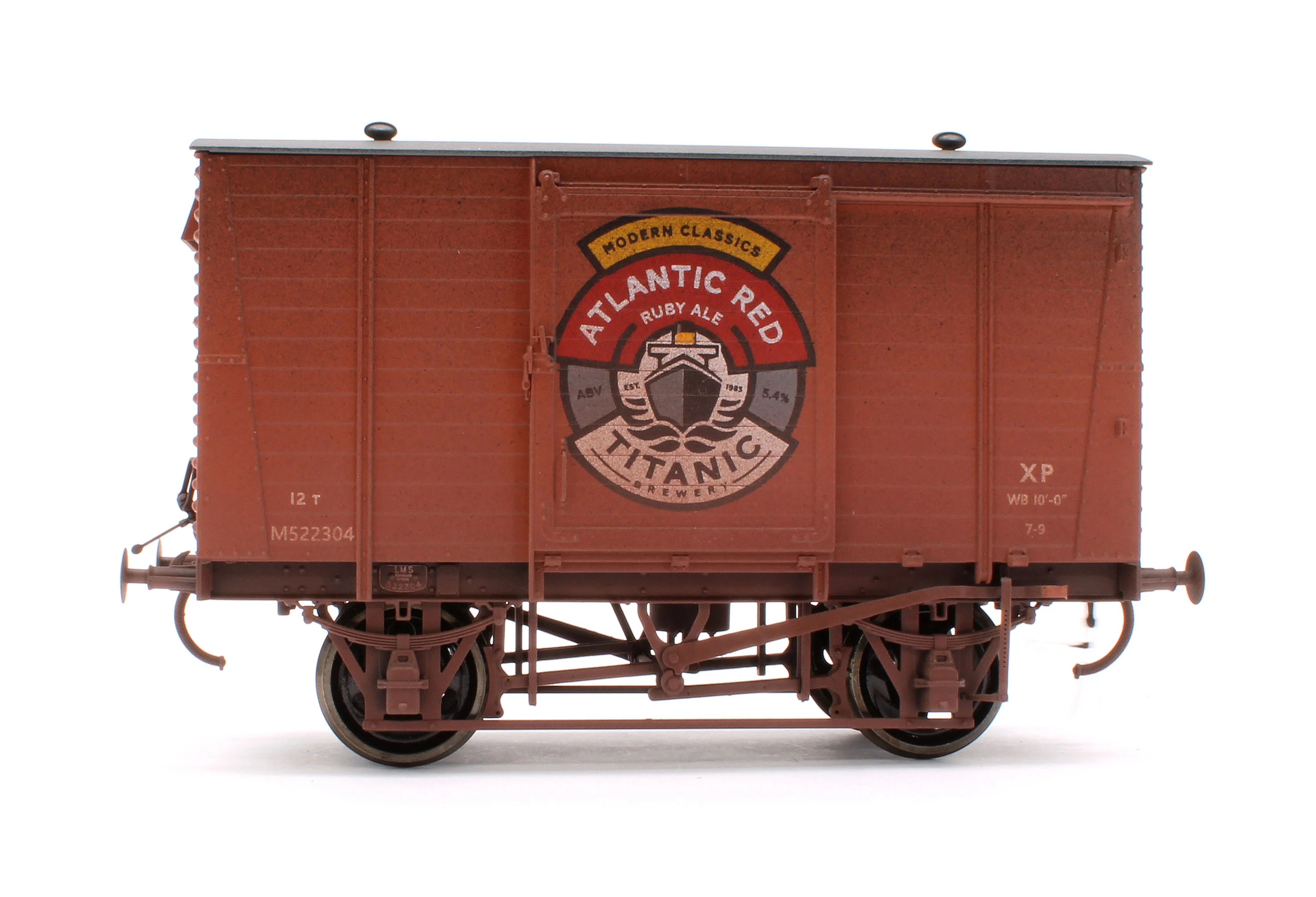 7F-065-005W LMS 12T Van Titanic Brewery Atlantic Red No.M522304 - Weathered - Image 2