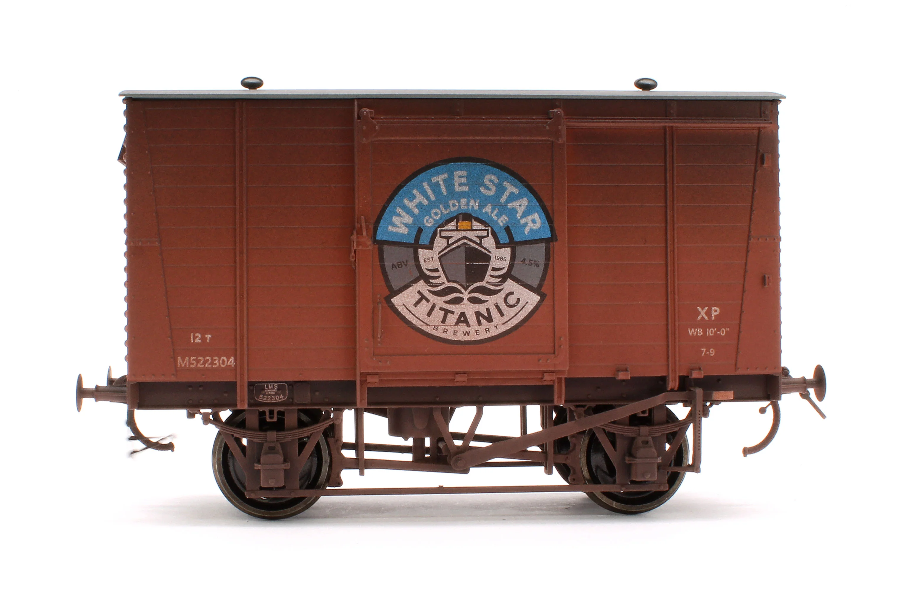 7F-065-006W LMS 12T Van Titanic Brewey White Star Golden Ale No.M522304 - Weathered - Image 2