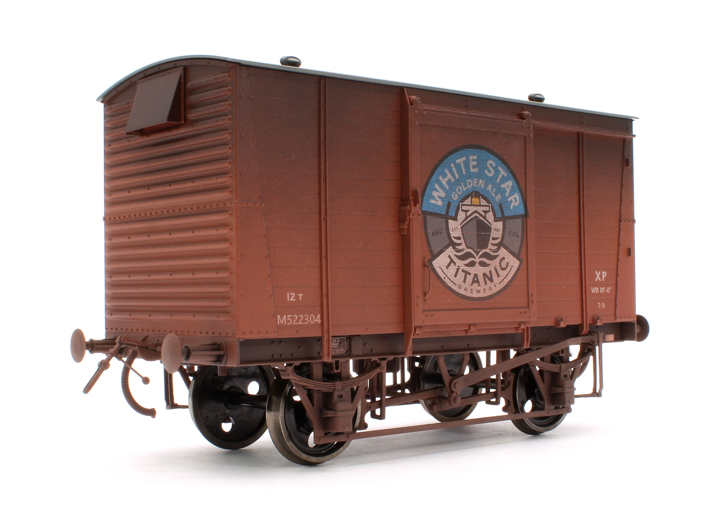 7F-065-006W LMS 12T Van Titanic Brewey White Star Golden Ale No.M522304 - Weathered - Image 3