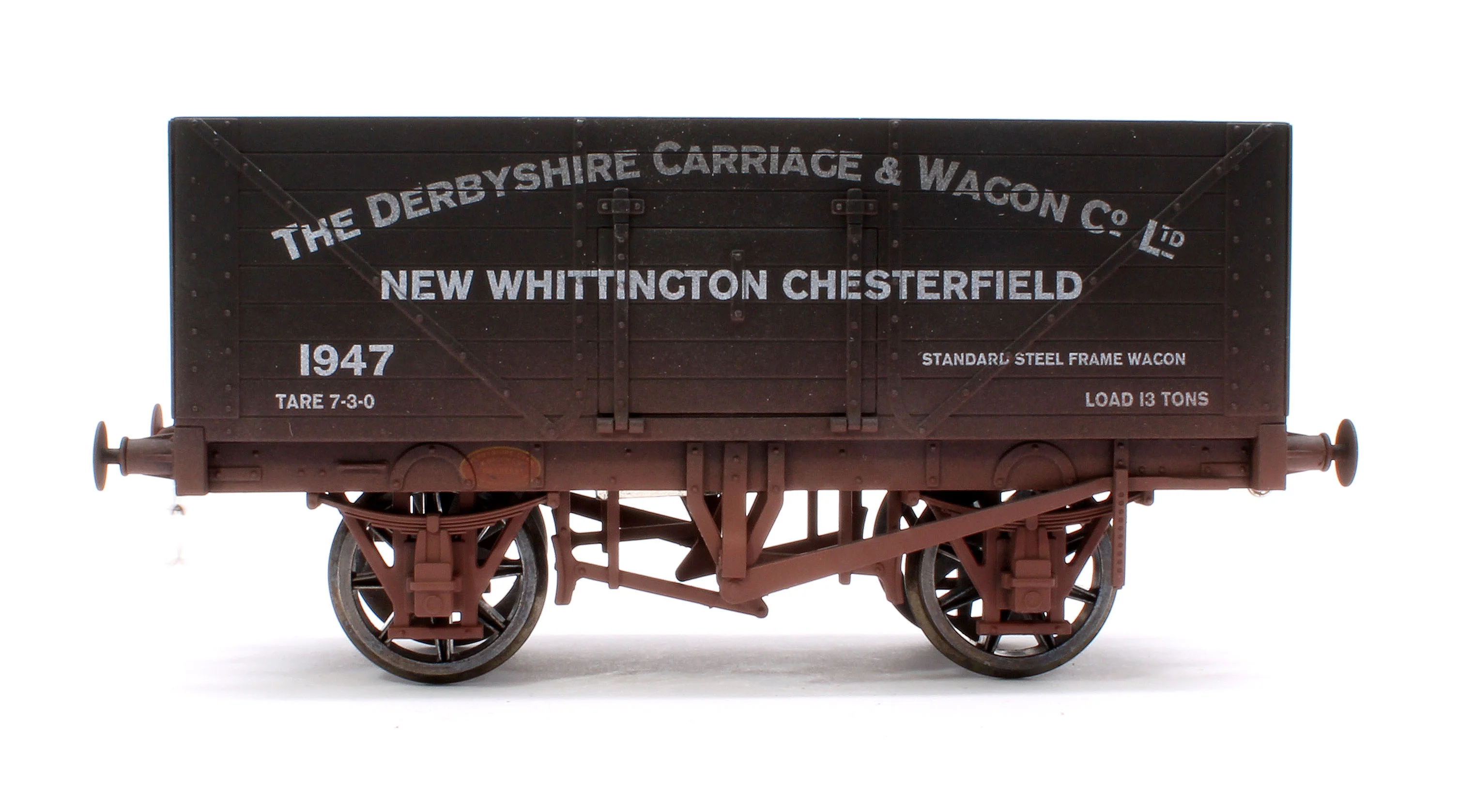 7F-080-022W 8 Plank Derbyshire Carriage & Wagon Works 1947 - Weathered - Image 2