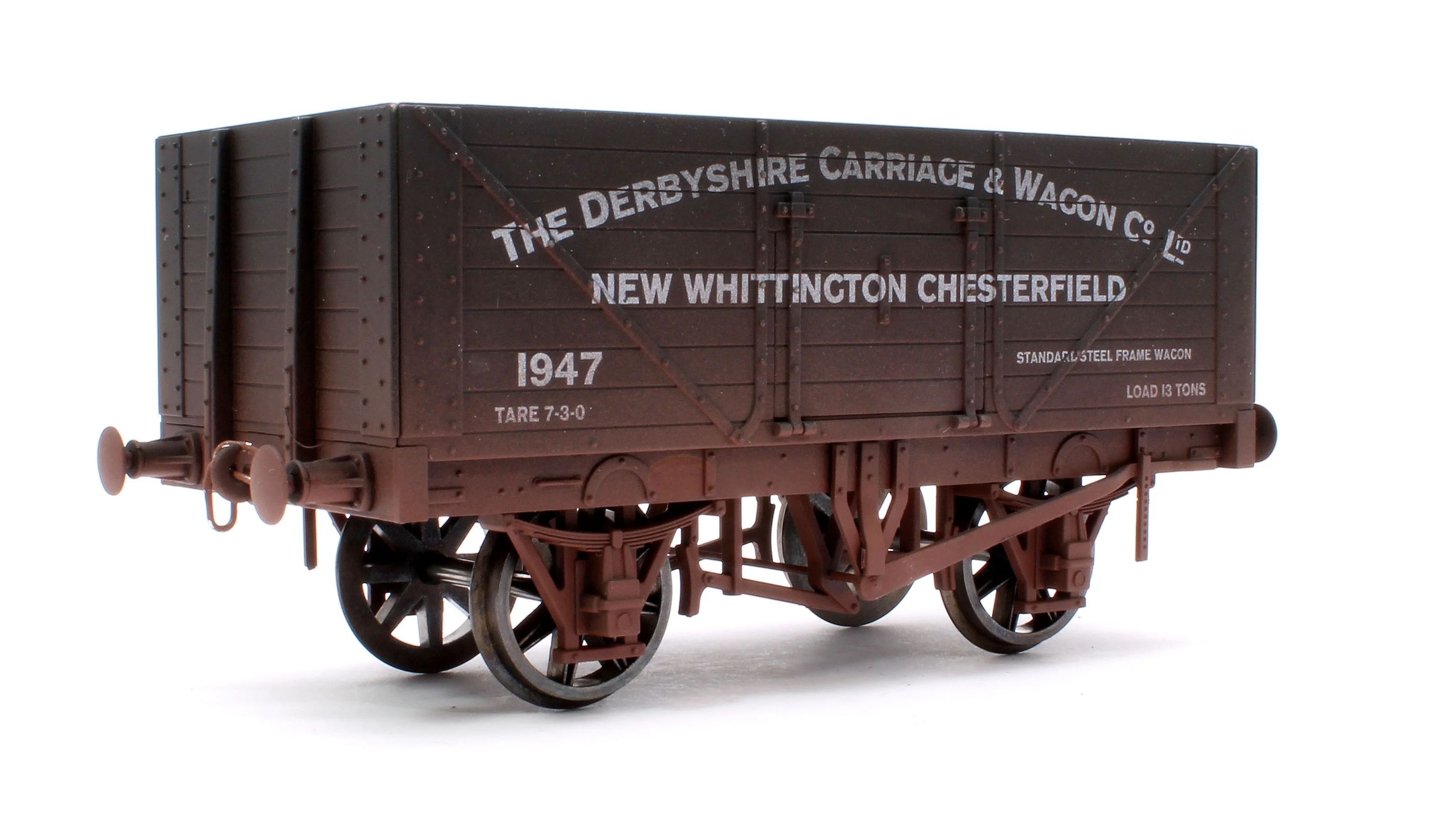 7F-080-022W 8 Plank Derbyshire Carriage & Wagon Works 1947 - Weathered - Image 3
