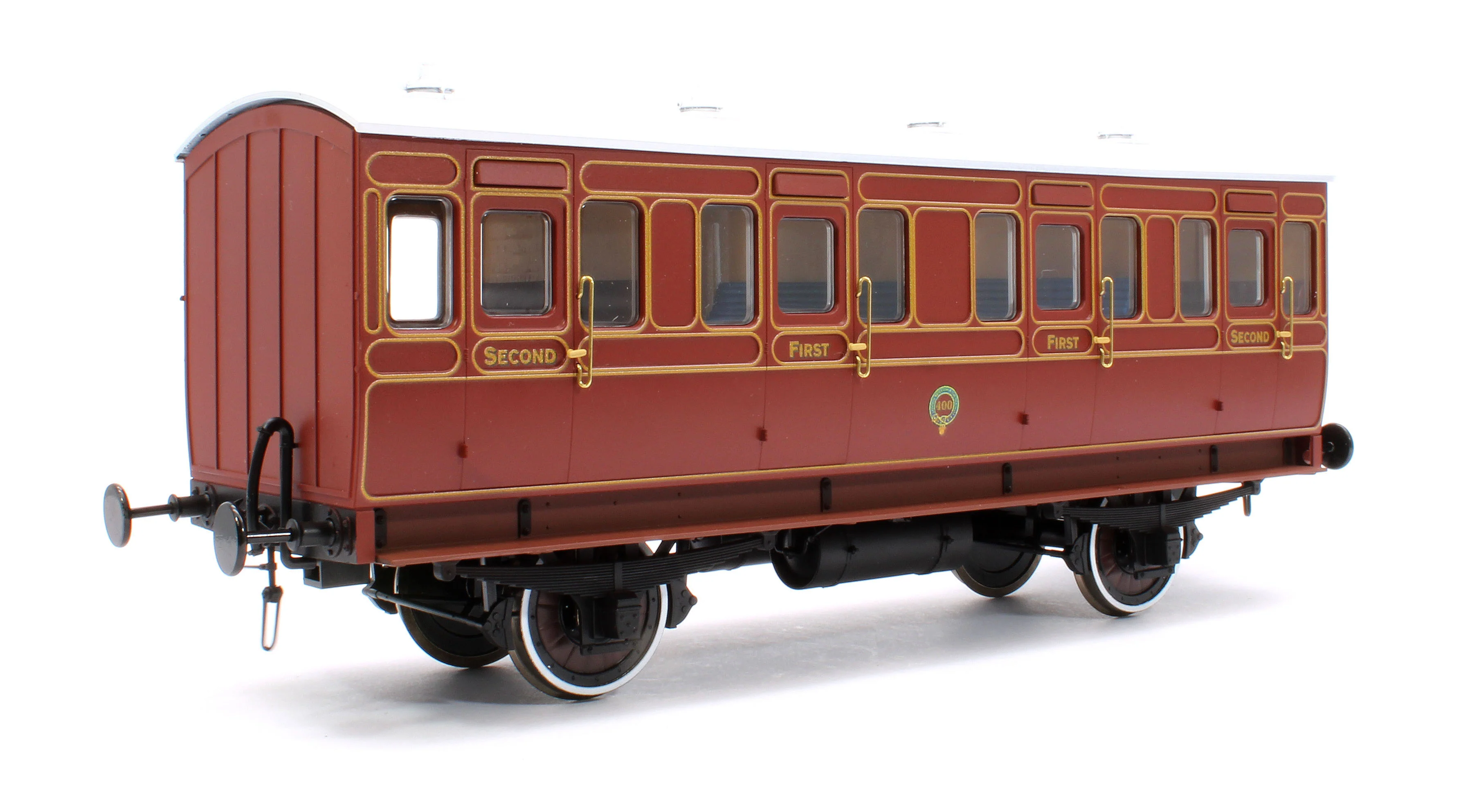 7P-020-880D Stroudley 4 Wheel Gas Lit Composite Lined Brown 400 (Light Bar Fitted) - DCC Fitted - Image 3