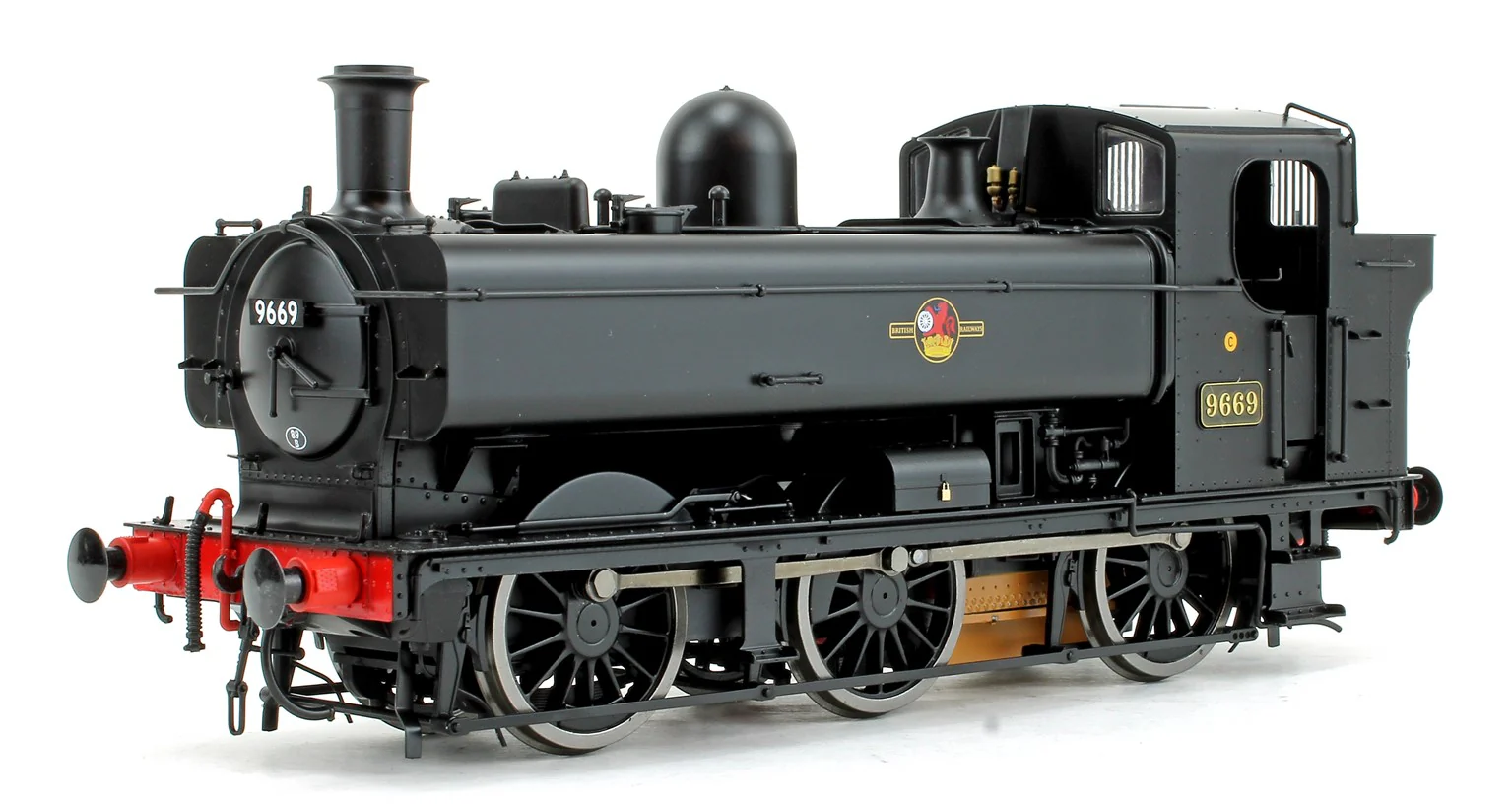 7S-007-007 Class 57xx Pannier 9669 BR Black Late Crest