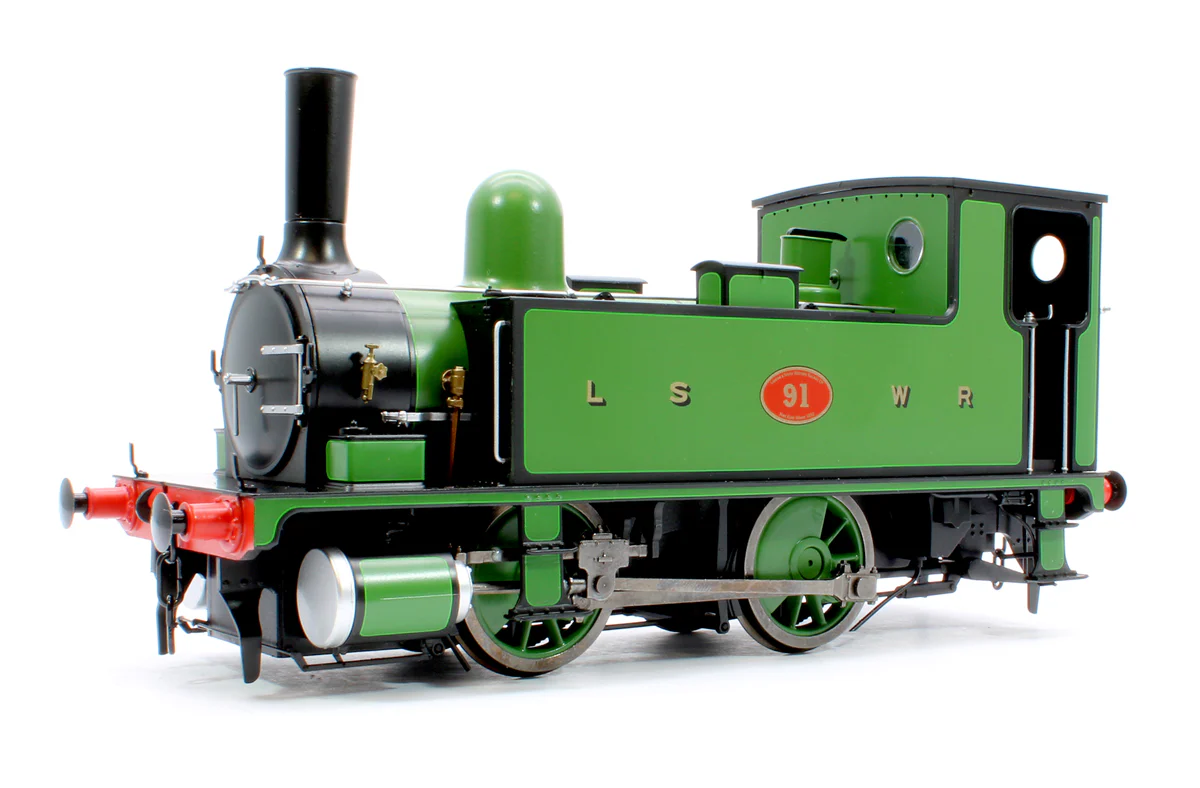 7S-018-006 L&SWR B4 0-4-0T Lined Green 91 - Steam Tank Locomotive