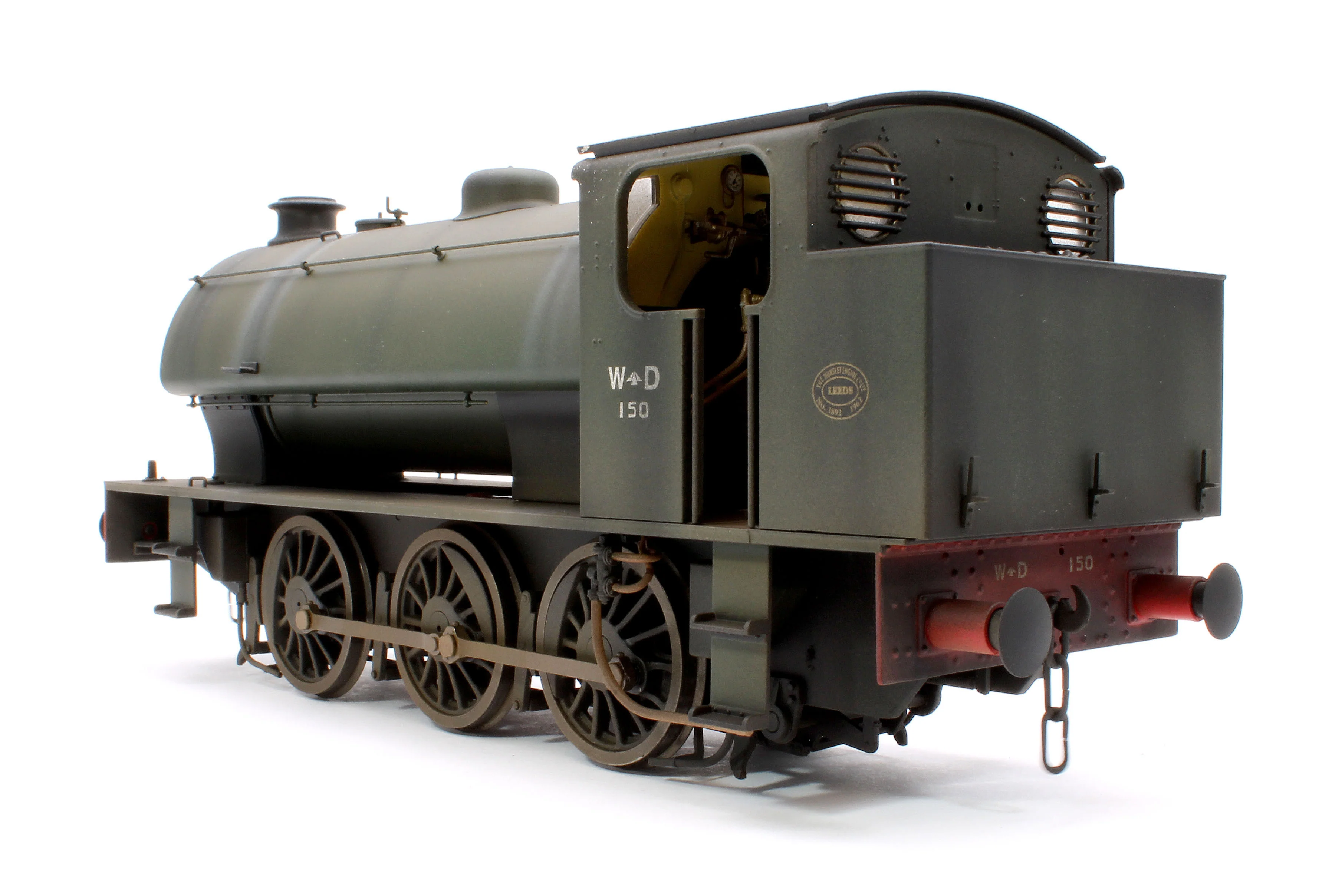 7S-094-RAILS1W Custom Weathered J94 Austerity 'Warrington' WD150 War Department Green 0-6-0 Tank Locomotive - Image 2