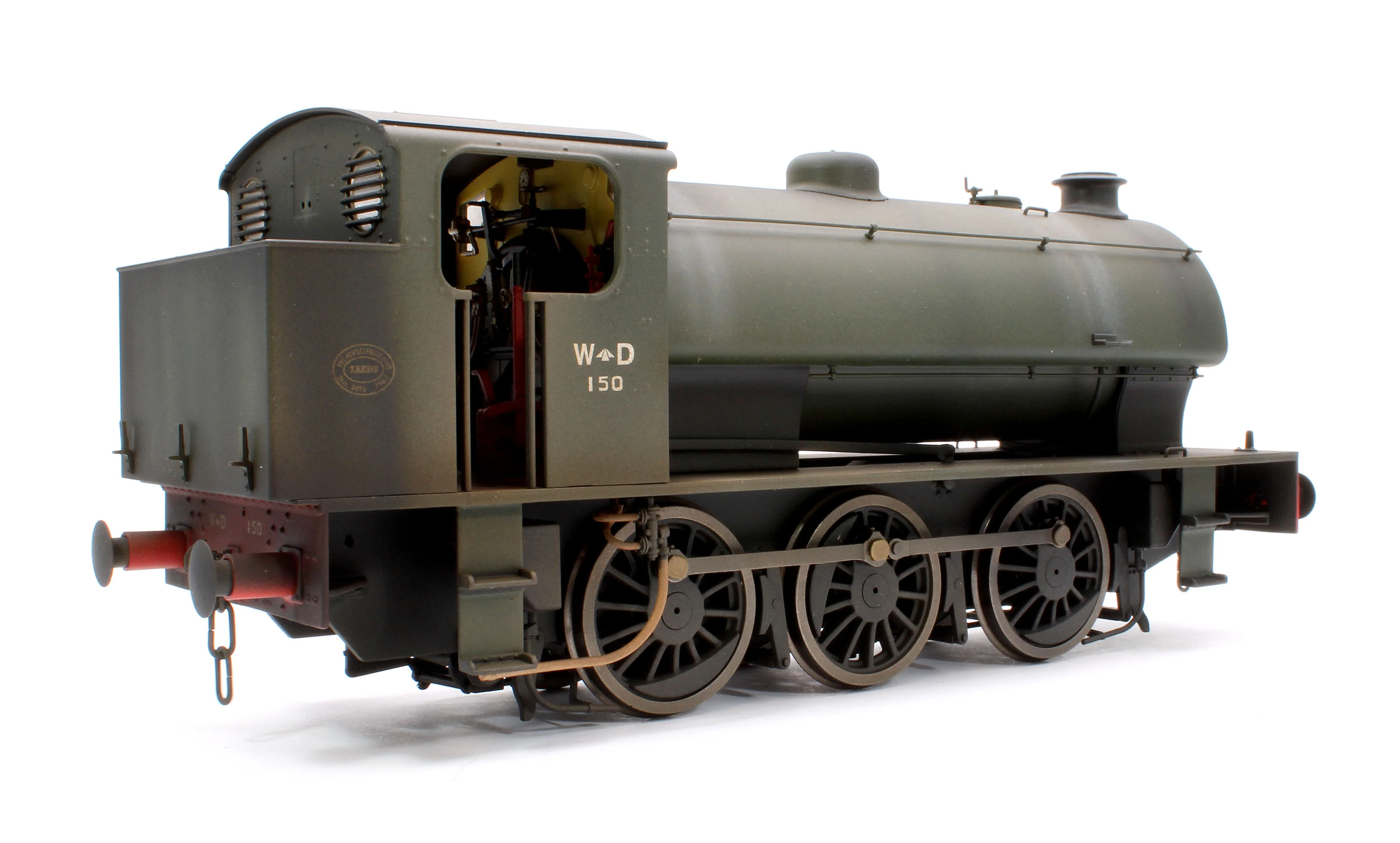 7S-094-RAILS1W Custom Weathered J94 Austerity 'Warrington' WD150 War Department Green 0-6-0 Tank Locomotive - Image 3