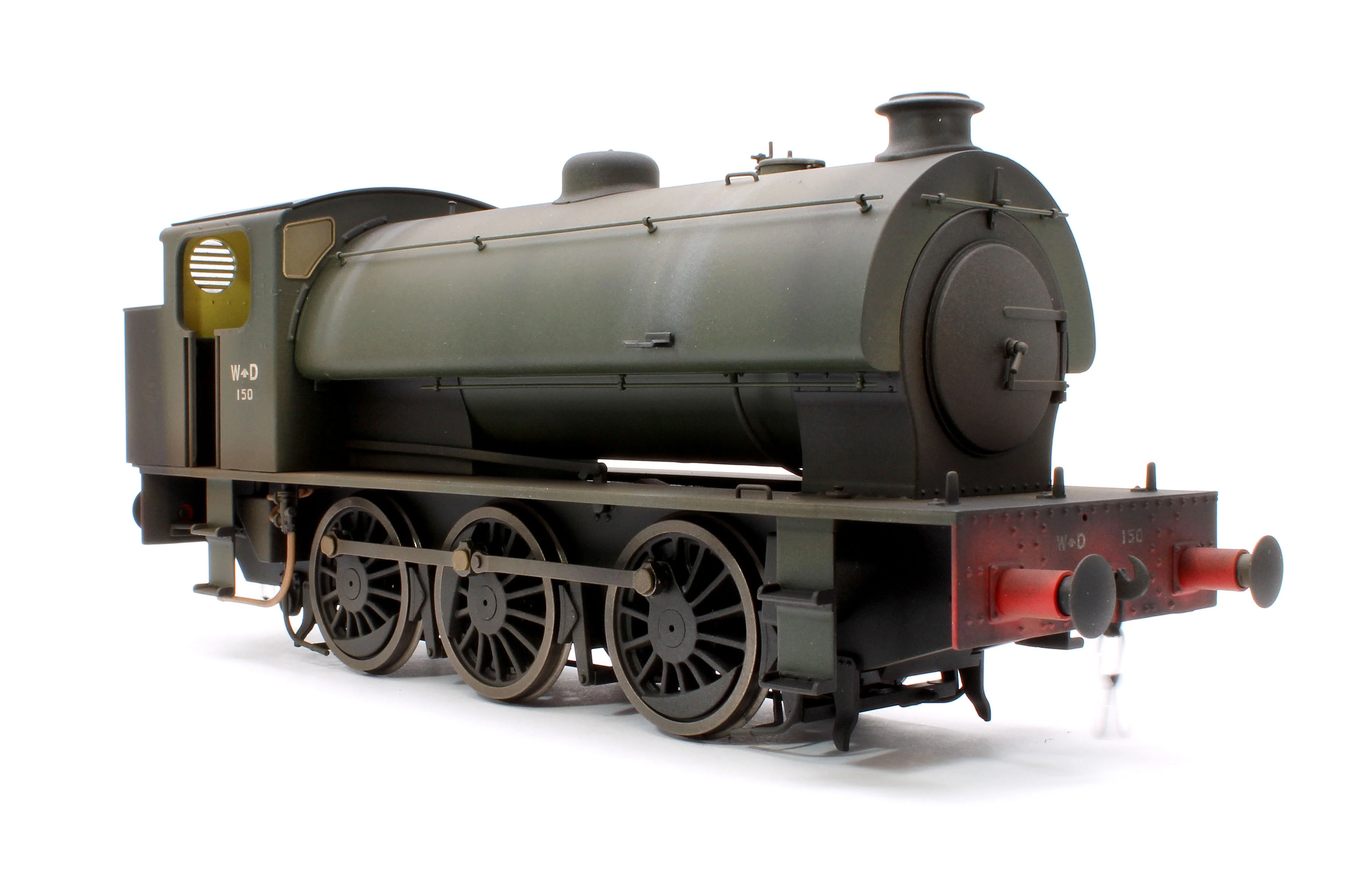 7S-094-RAILS1W Custom Weathered J94 Austerity 'Warrington' WD150 War Department Green 0-6-0 Tank Locomotive - Image 4