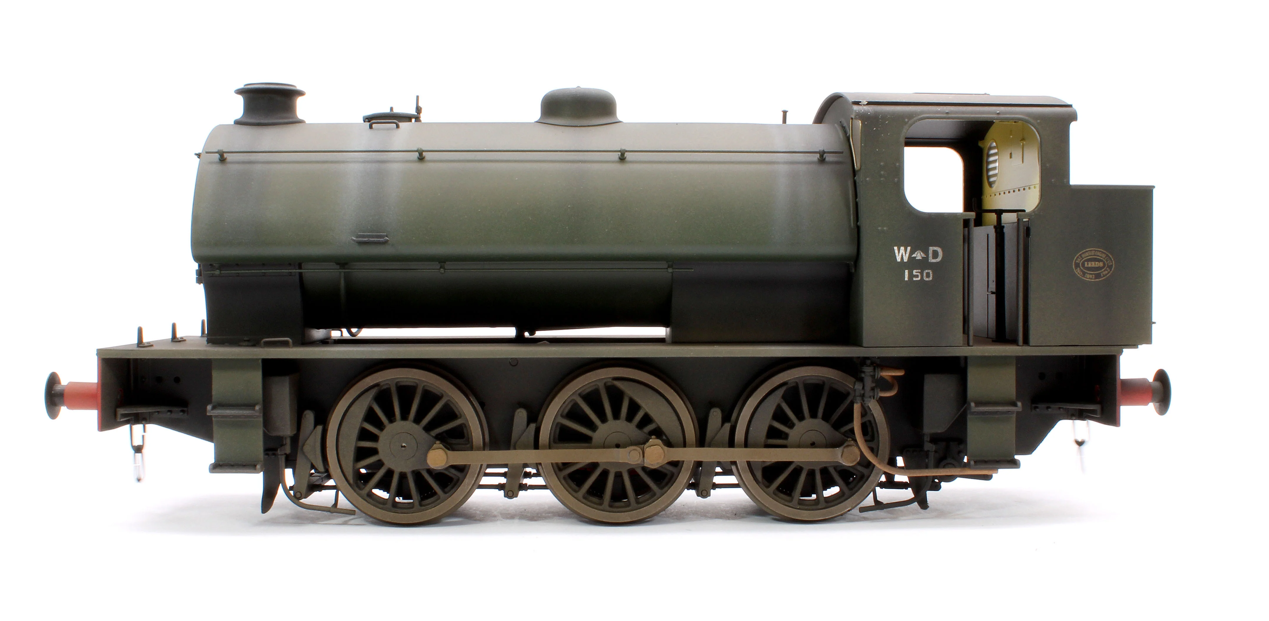7S-094-RAILS1W Custom Weathered J94 Austerity 'Warrington' WD150 War Department Green 0-6-0 Tank Locomotive - Image 5