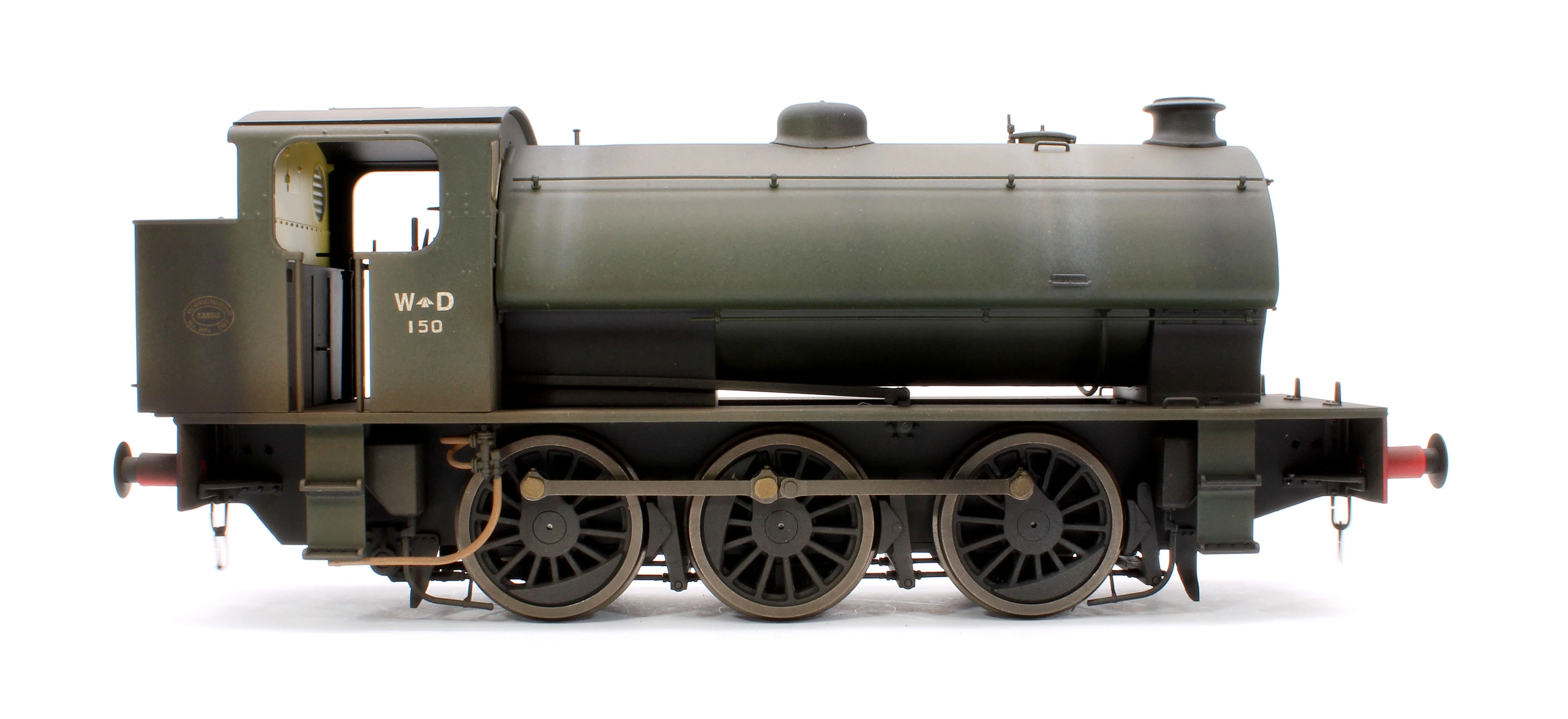7S-094-RAILS1W Custom Weathered J94 Austerity 'Warrington' WD150 War Department Green 0-6-0 Tank Locomotive - Image 6