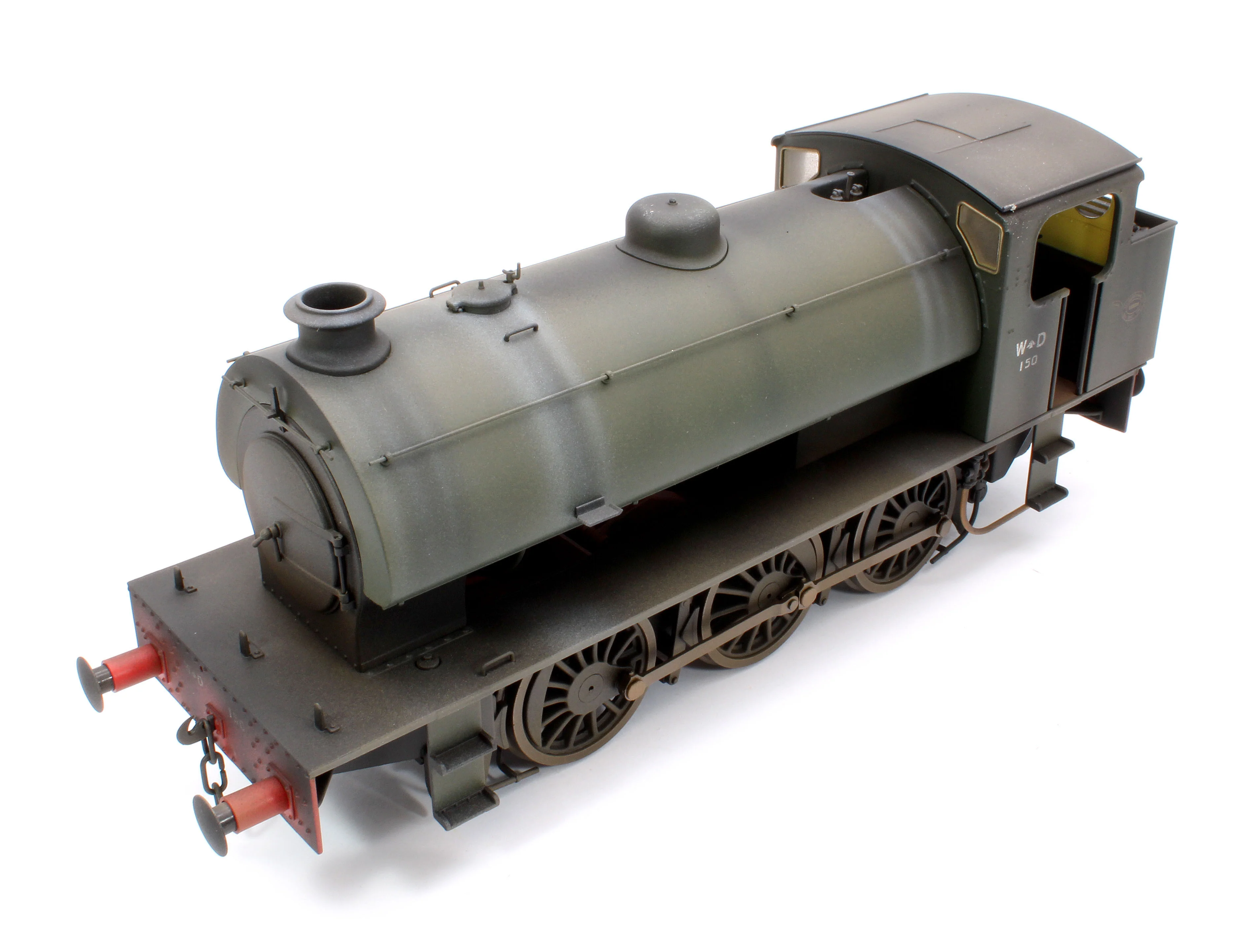 7S-094-RAILS1W Custom Weathered J94 Austerity 'Warrington' WD150 War Department Green 0-6-0 Tank Locomotive - Image 8