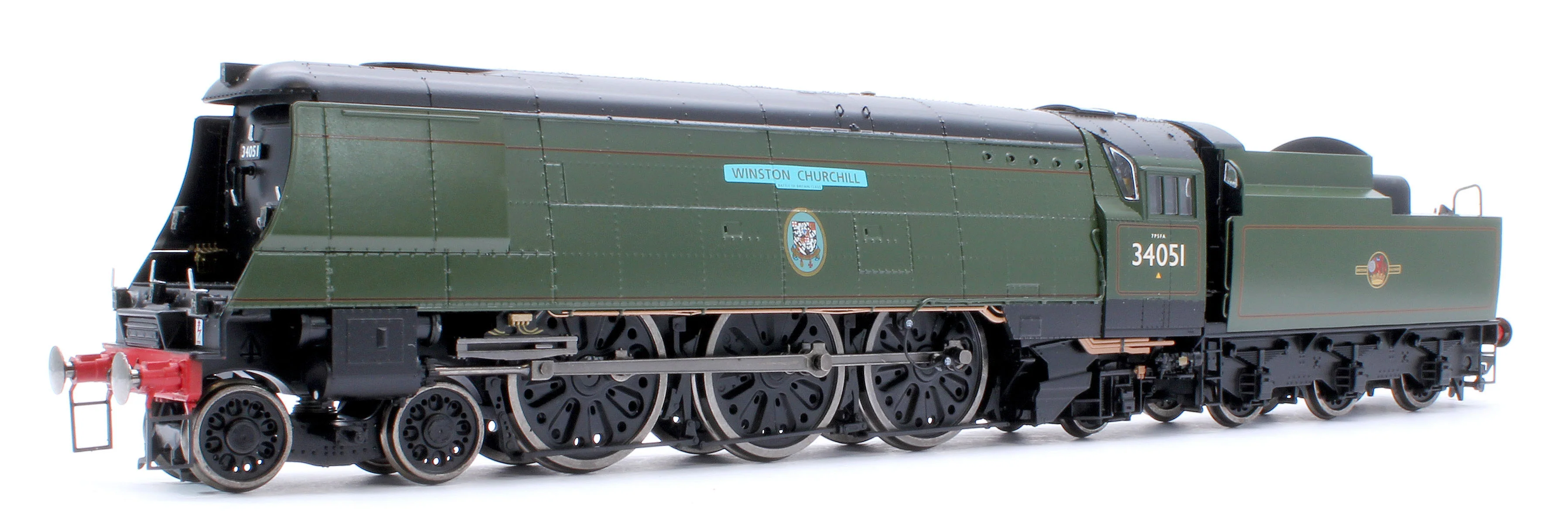 BL-002-007 Black Label Battle of Britain Winston Churchill 34051 BR Green Totem Steam Locomotive - DCC Sound & Smoke