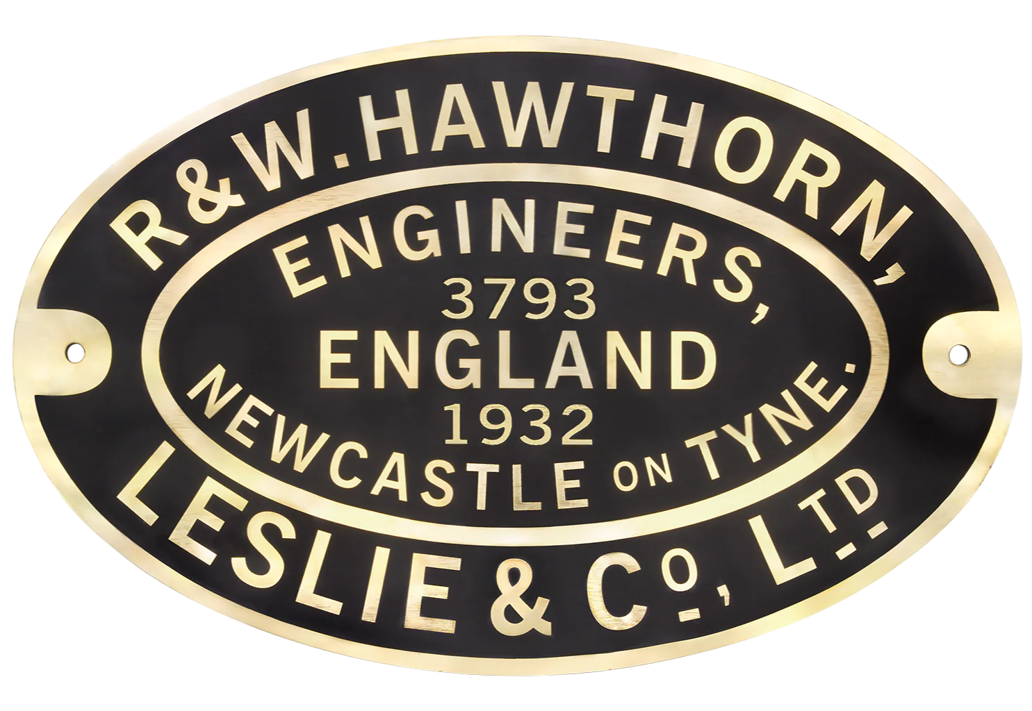Plate-HL-3793F Hawthorn Leslie Worksplate Full Size Replica – 3793 Faraday
