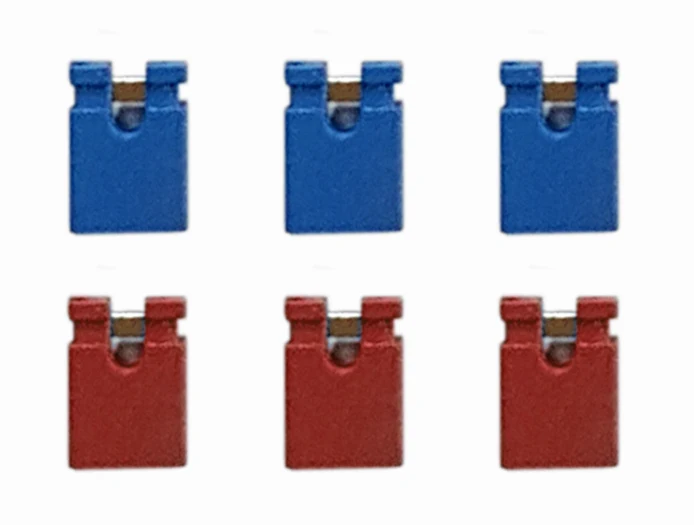 DCD-HDR.6 6 Spare ABC Board Headers, 3x Blue, 3x Red