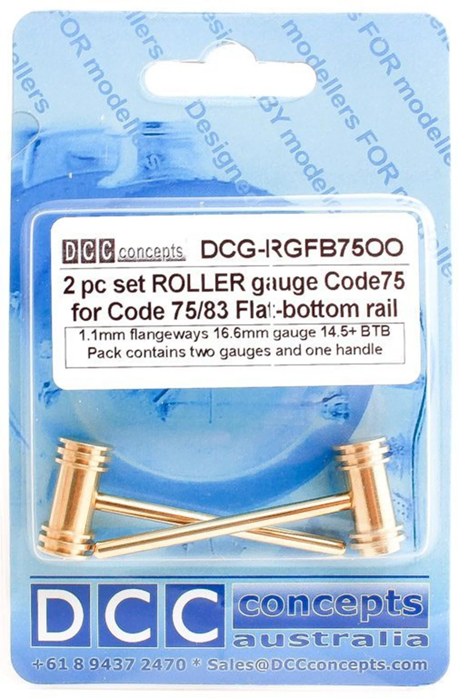 DCG-RGFB75OO Roller Gauge (w/handle) OO/HO (Fine) 16.5mm FB (2 Pack) - Image 2