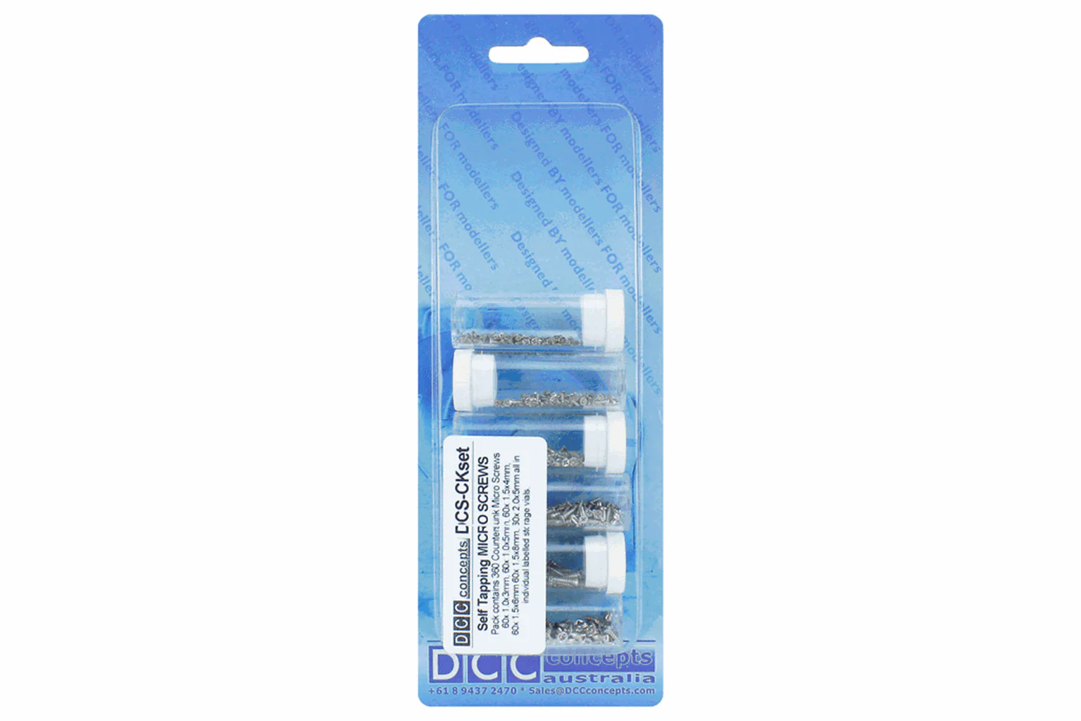 DCS-CKset Countersunk Screw Set 8x Vials with 60 screws in each - Image 2