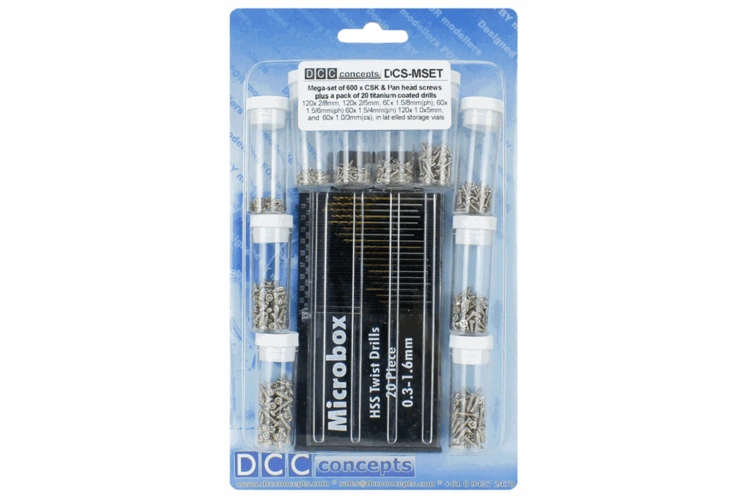 DCS-Mset Mega Screw Set 16x 60 Vials (w/20 Drill Bit Set) - Image 4