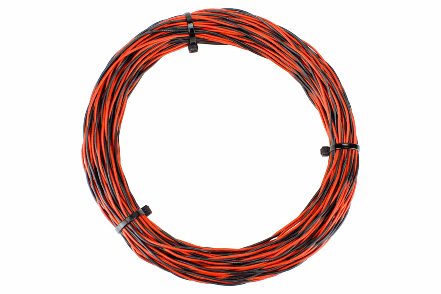 Twisted Bus Wire 25m of 1mm 26x 0.15 (17g) Twin Red/Black