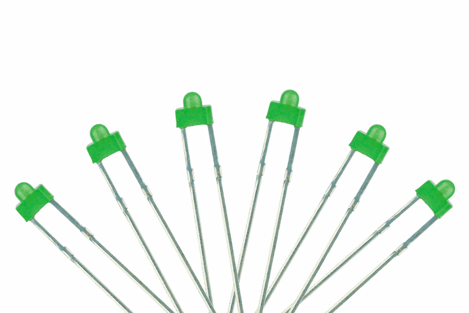 LED-GRD Panel Dot Type 6x 1.8mm (w/resistors) Green