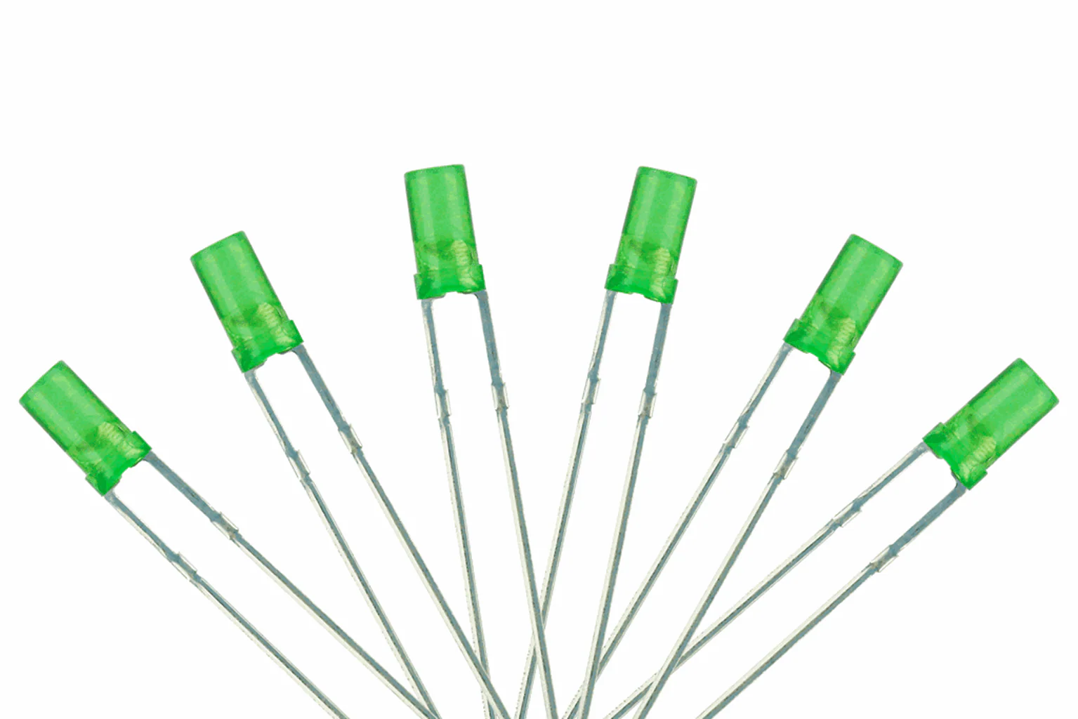LED-GRF3 Flat Front Type 6x 3mm (w/Resistors) Signal Green