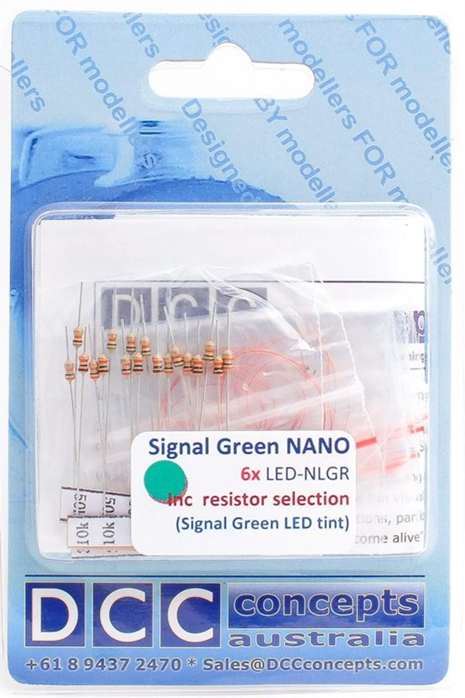 LED-NLGR NANOlight (w/resistors) 6x (1-Colour) Signal Green - Image 2