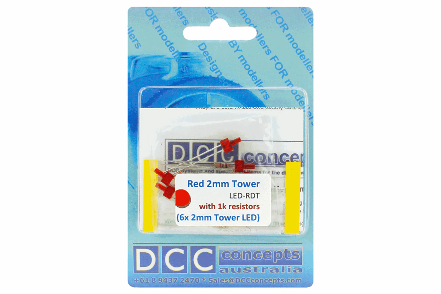 LED-RDT Tower Type 6x 2mm (w/resistors) Red - Image 2