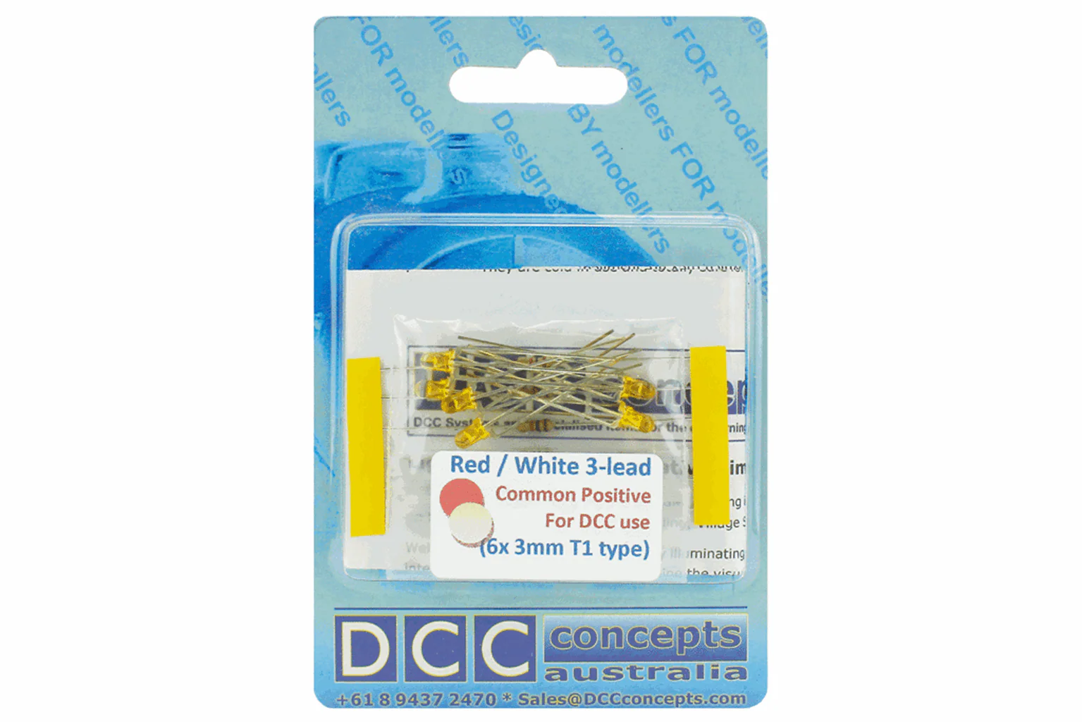 T1 Type Dual Colour  6x 3mm (w/resistors)  Prototype White/Red - Image 2