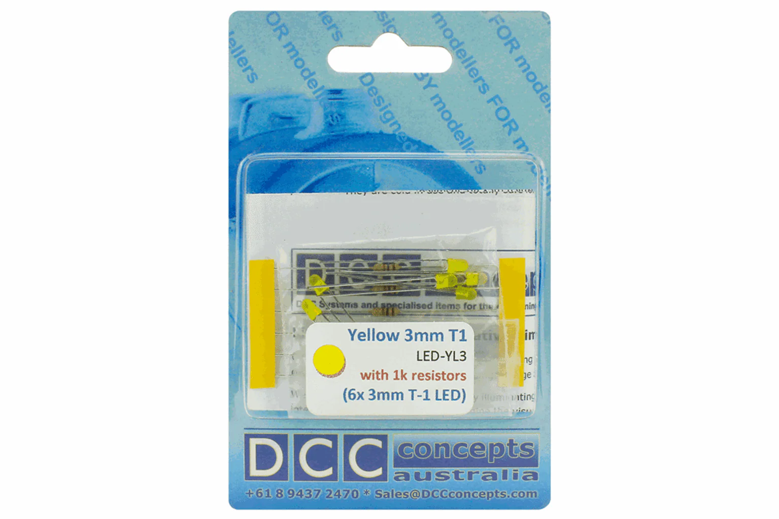 LED-YL3 T1 Type 6x 3mm (w/Resistors) Yellow - Image 2