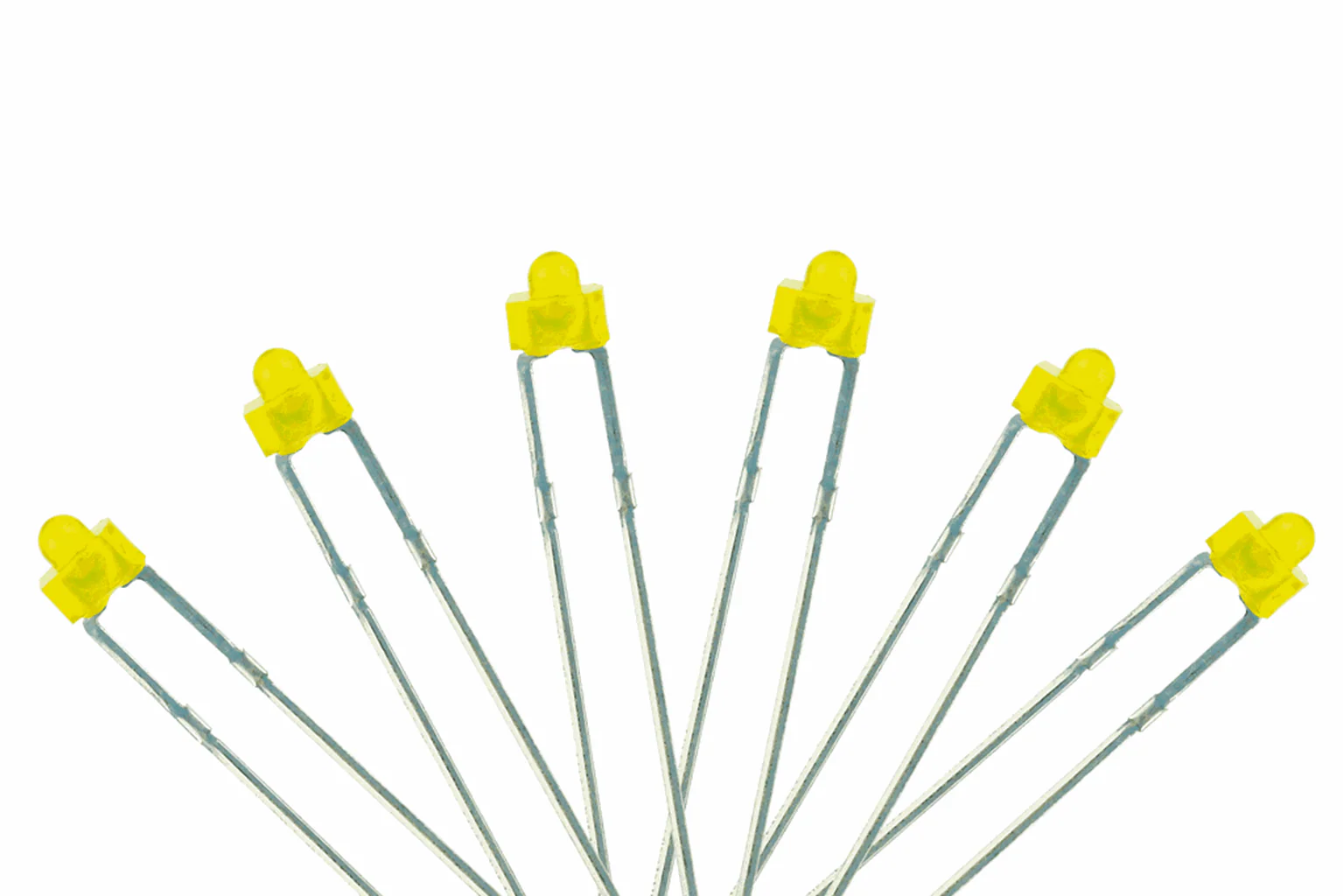 LED-YLD Panel Dot Type 6x 1.8mm (w/resistors) Yellow