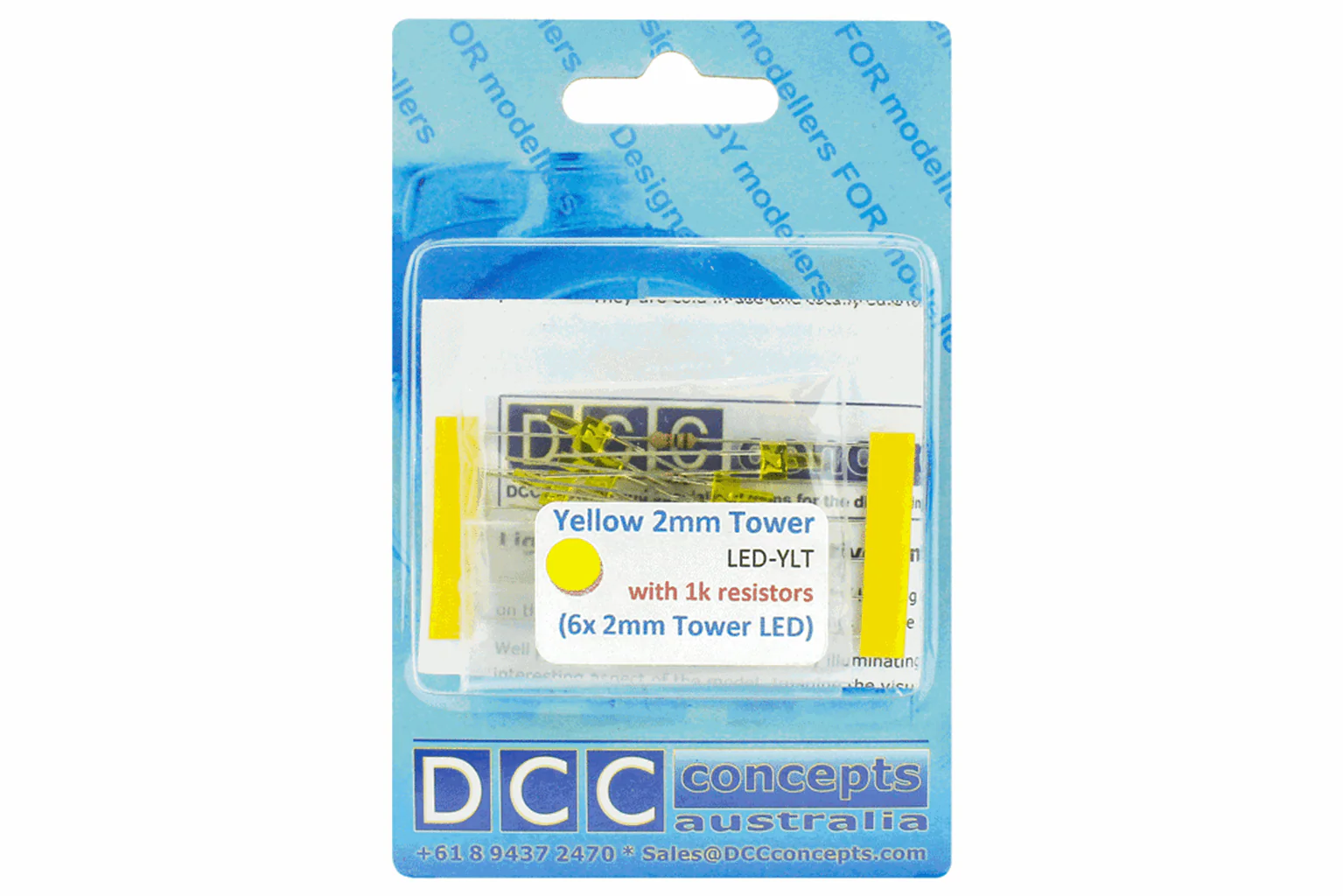 LED-YLT Tower Type 6x 2mm (w/resistors) Yellow - Image 2