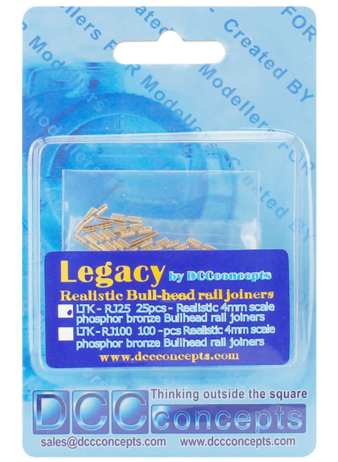 LTK-RJ25.6 6-Bolt Rail Joiners (Bullhead) Phosphor Bronze 4mm scale - 25 Pack - Image 3