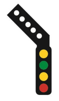 TTDS5L DCC Signal (LH Feather) 4 Aspect Outer Distant