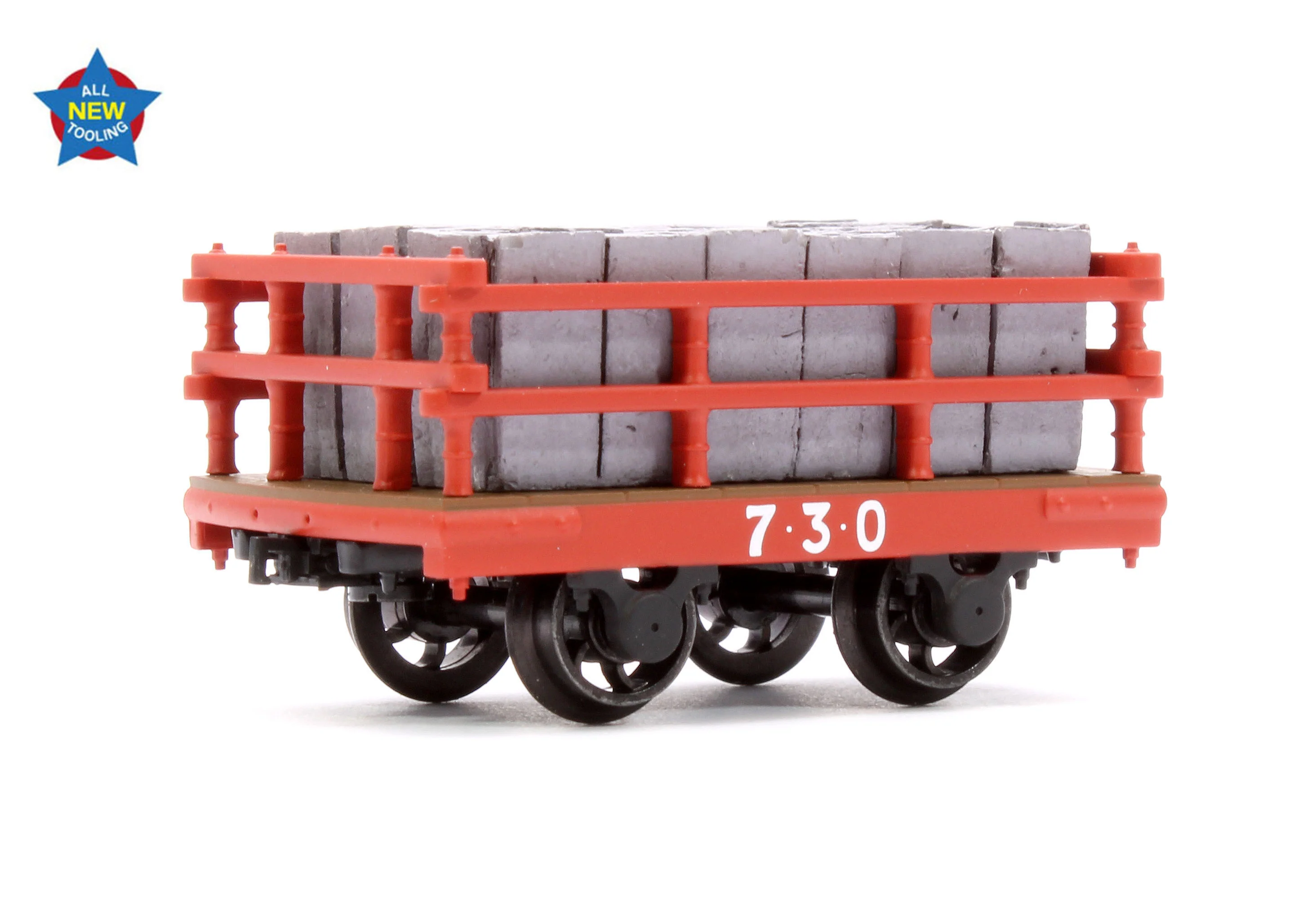 73-028A Dinorwic Slate Wagon with sides Red (With Load)