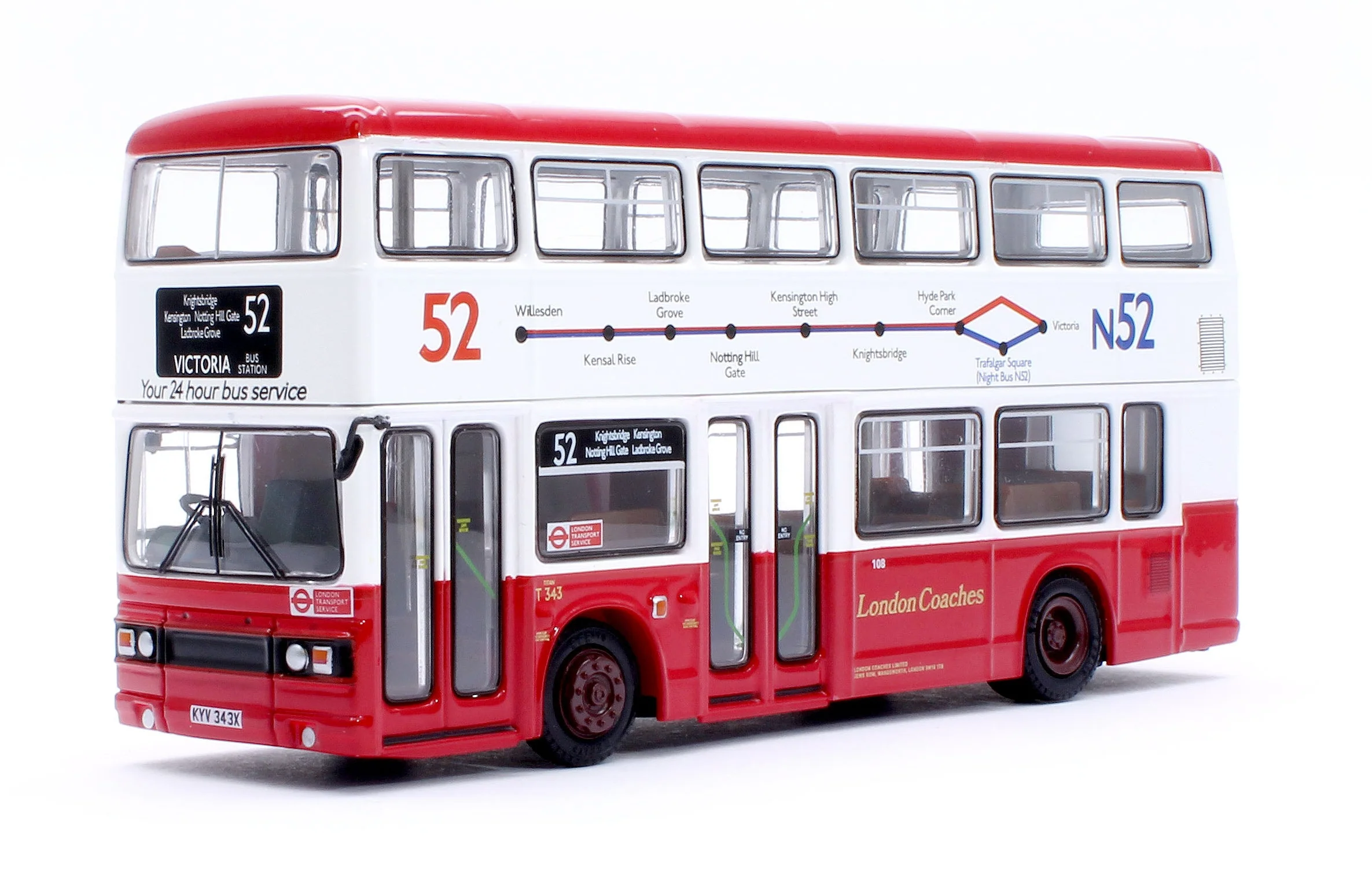 E28831 Leyland Titan B15 London Coaches T343 Route 52 Victoria Bus Station
