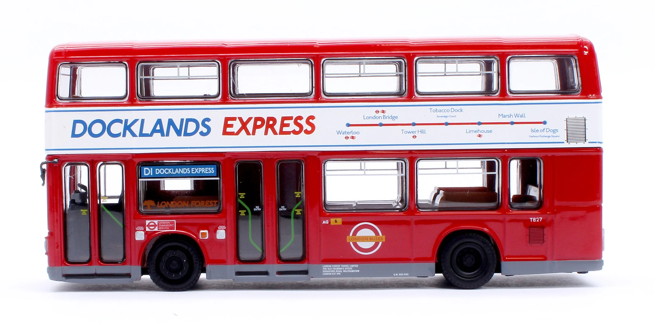 E28833 Leyland Titan B15 London Forest T82 Docklands Express D1 Waterloo Station - Image 3