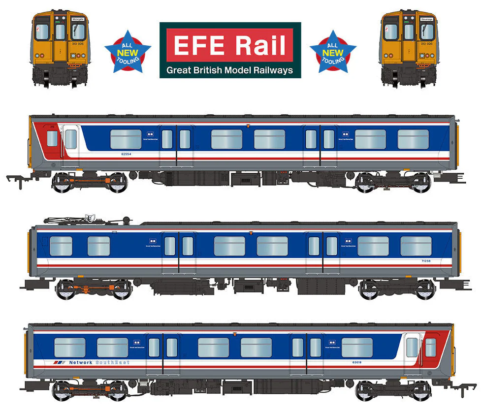E81004 Class 313 3-Car EMU 313026 BR Network SouthEast